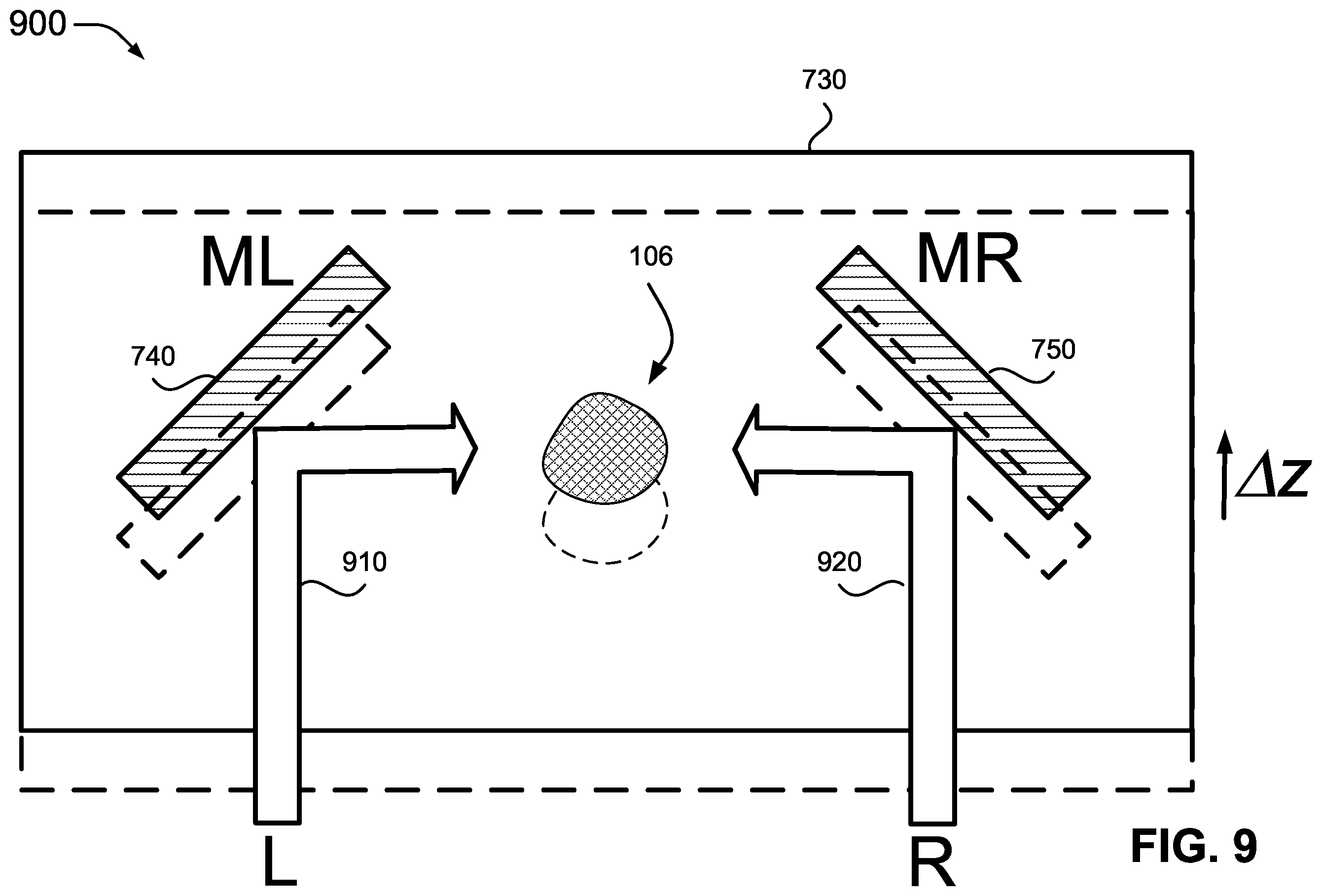 Patent US12361307 Figure 9 – Vibration mitigation with optical folding