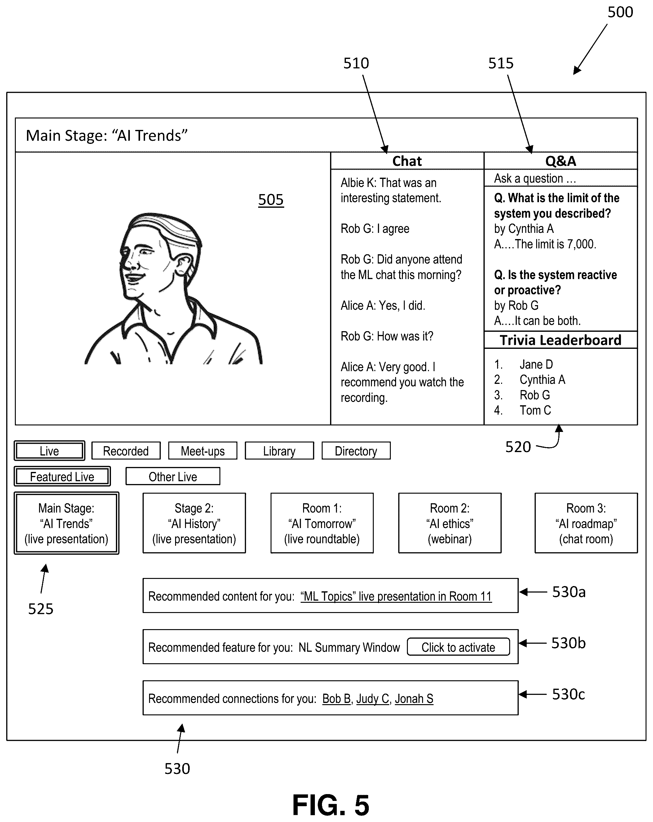 Patent US12361321 Figure 5 – Event experience representation using tensile sphere mixing and merging
