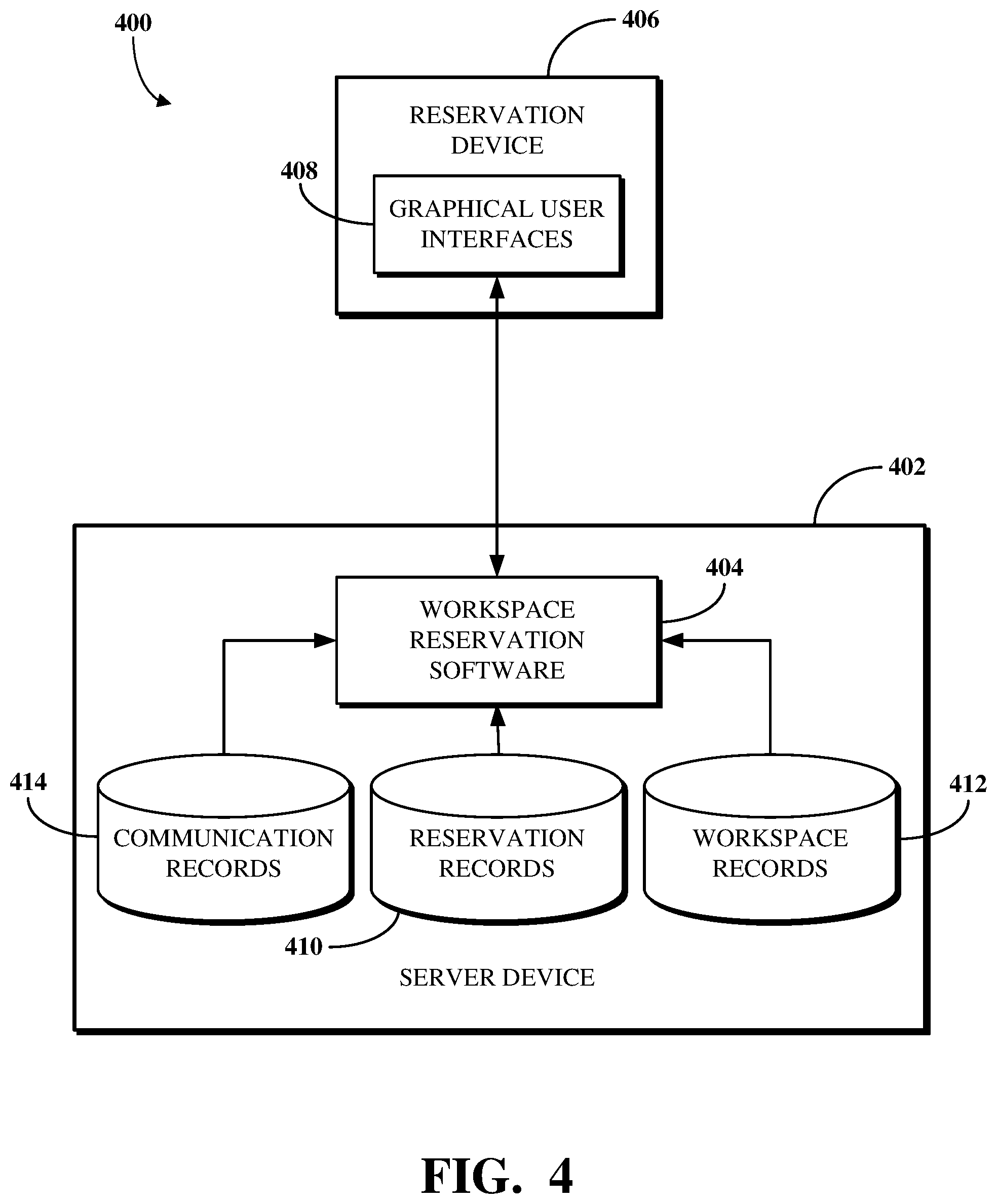 Patent US12361337 Figure 4 – Multi-factor available workspace reservation recommendation