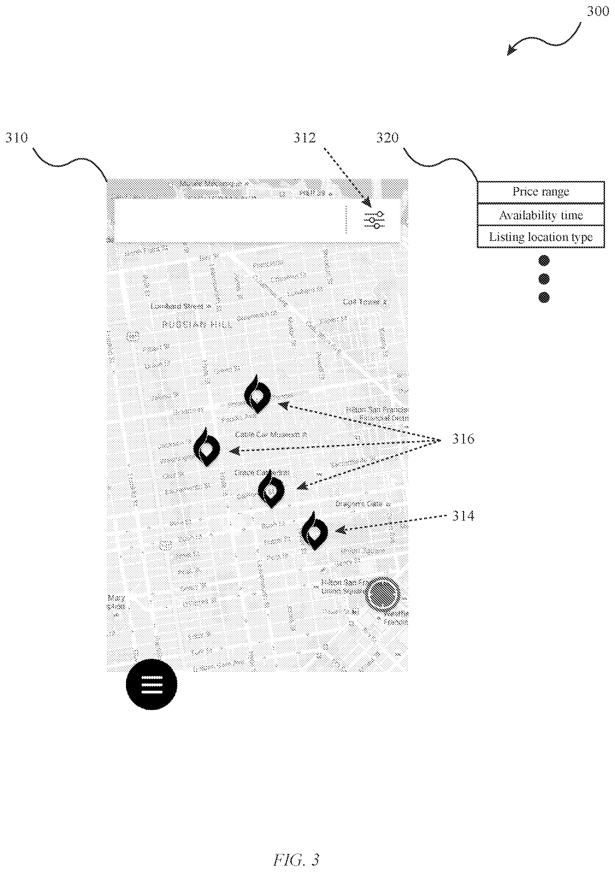 Patent US12361339 Figure 3 – Systems and methods for parking space selection and navigation based on weighted parameter comparison