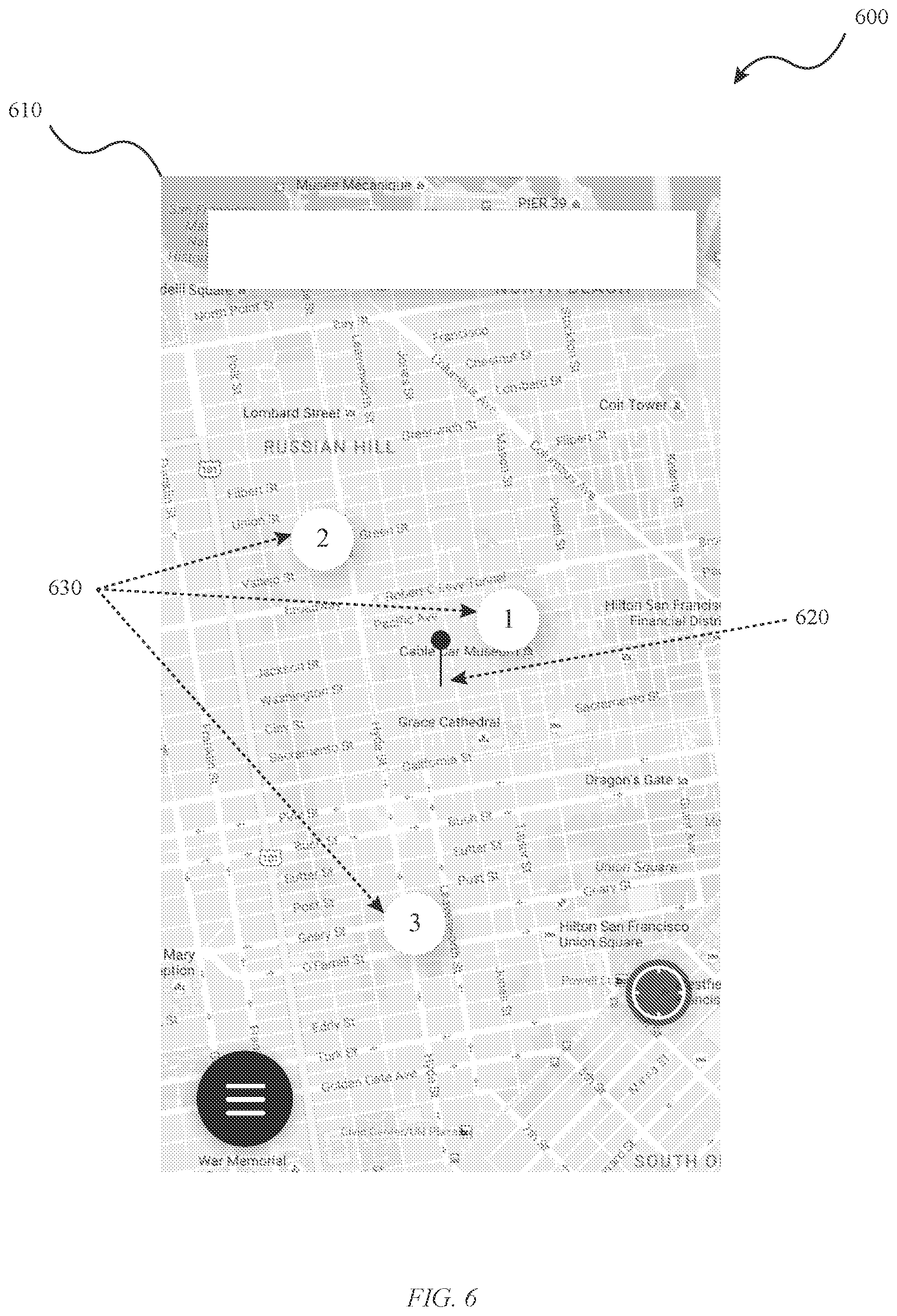 Patent US12361339 Figure 6 – Systems and methods for parking space selection and navigation based on weighted parameter comparison