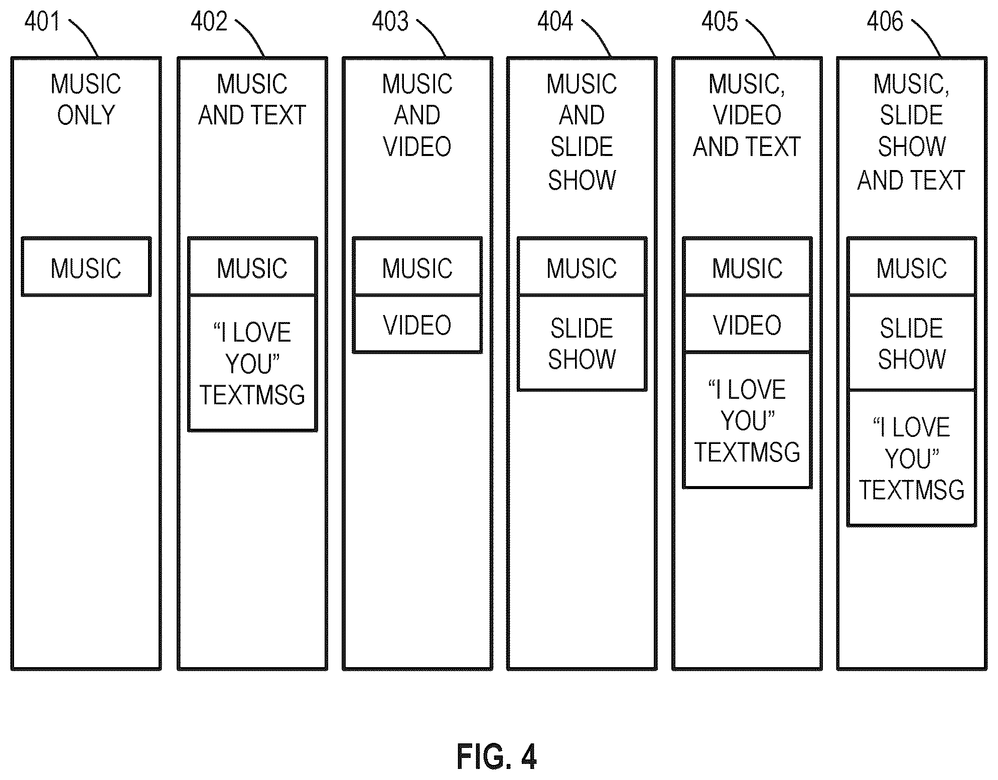 Patent US12361344 Figure 6 – Music/video messaging