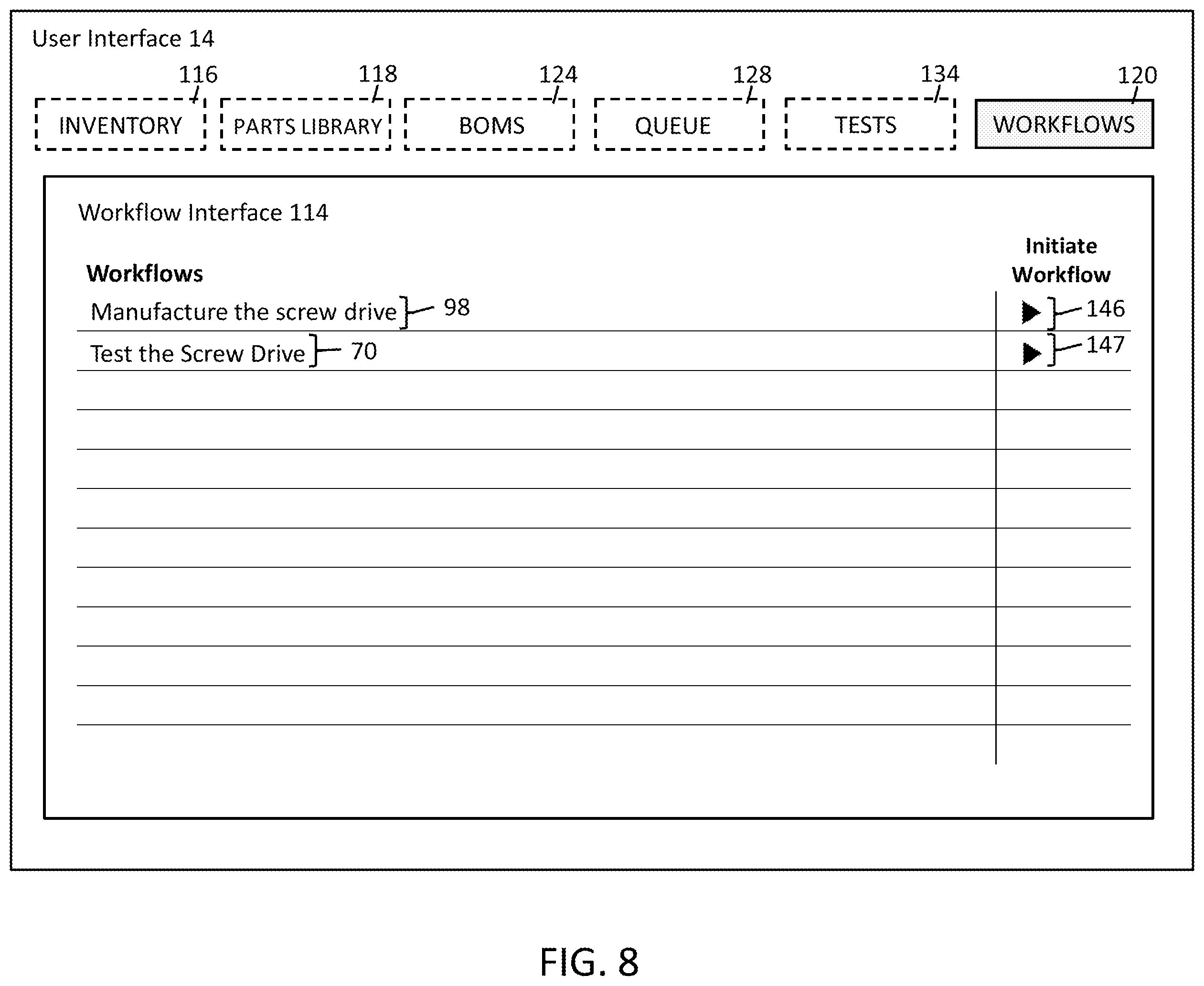 Patent US12361356 Figure 8 – System for managing resources and scheduling, and related method and software