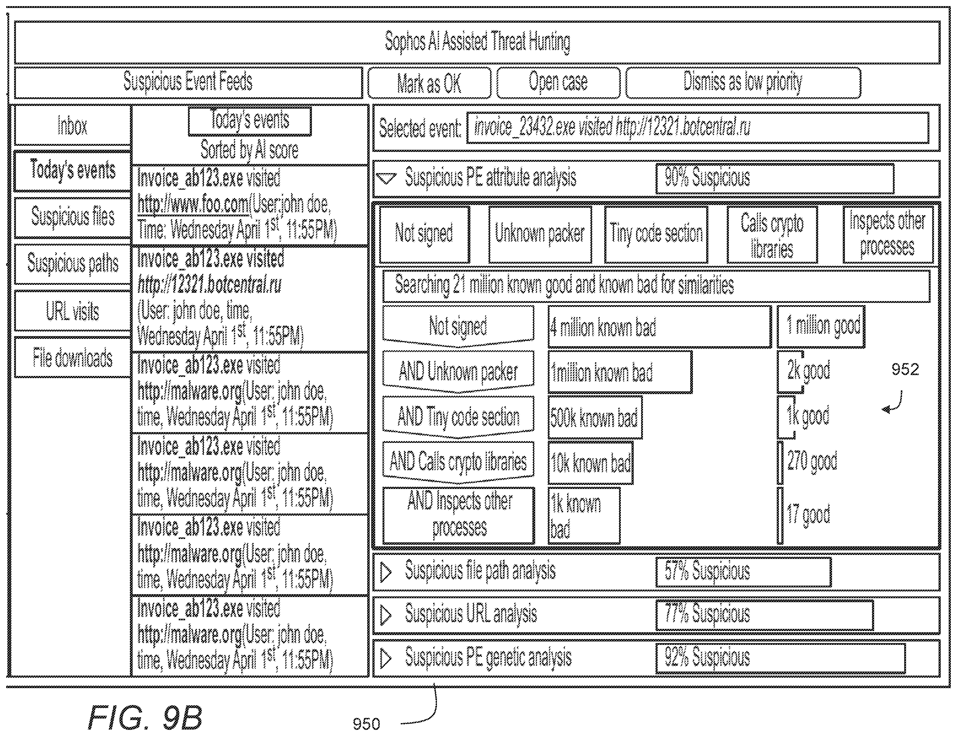 Patent US12361358 Figure 10 – Enterprise network threat detection