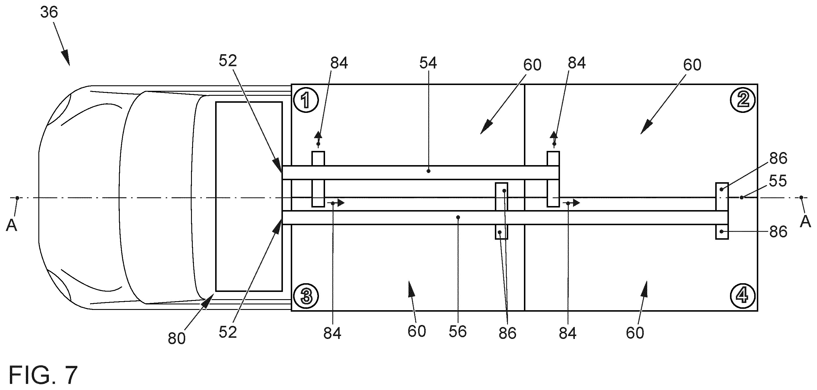 Patent US12361365 Figure 7 – Logistics system for shipping items by means of a vehicle, method for operating a logistics system, and vehicle