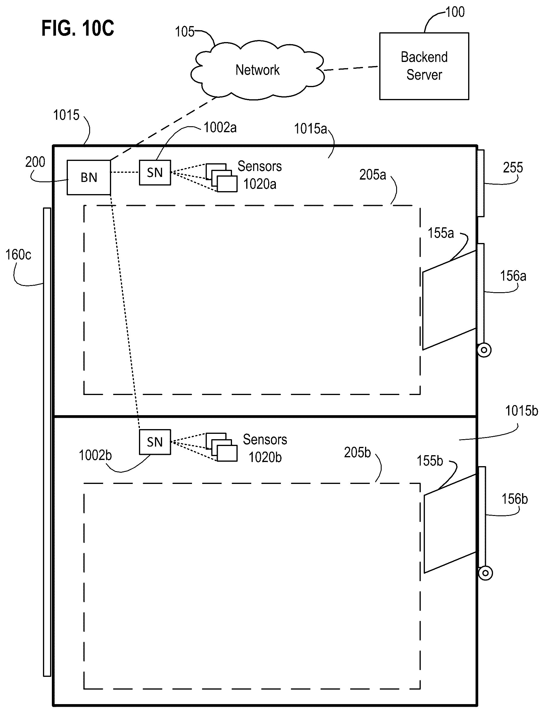Patent US12361370 Figure 16 – Systems, apparatus and methods involving an enhanced connected node-based logistics receptacle and methods of operating the same
