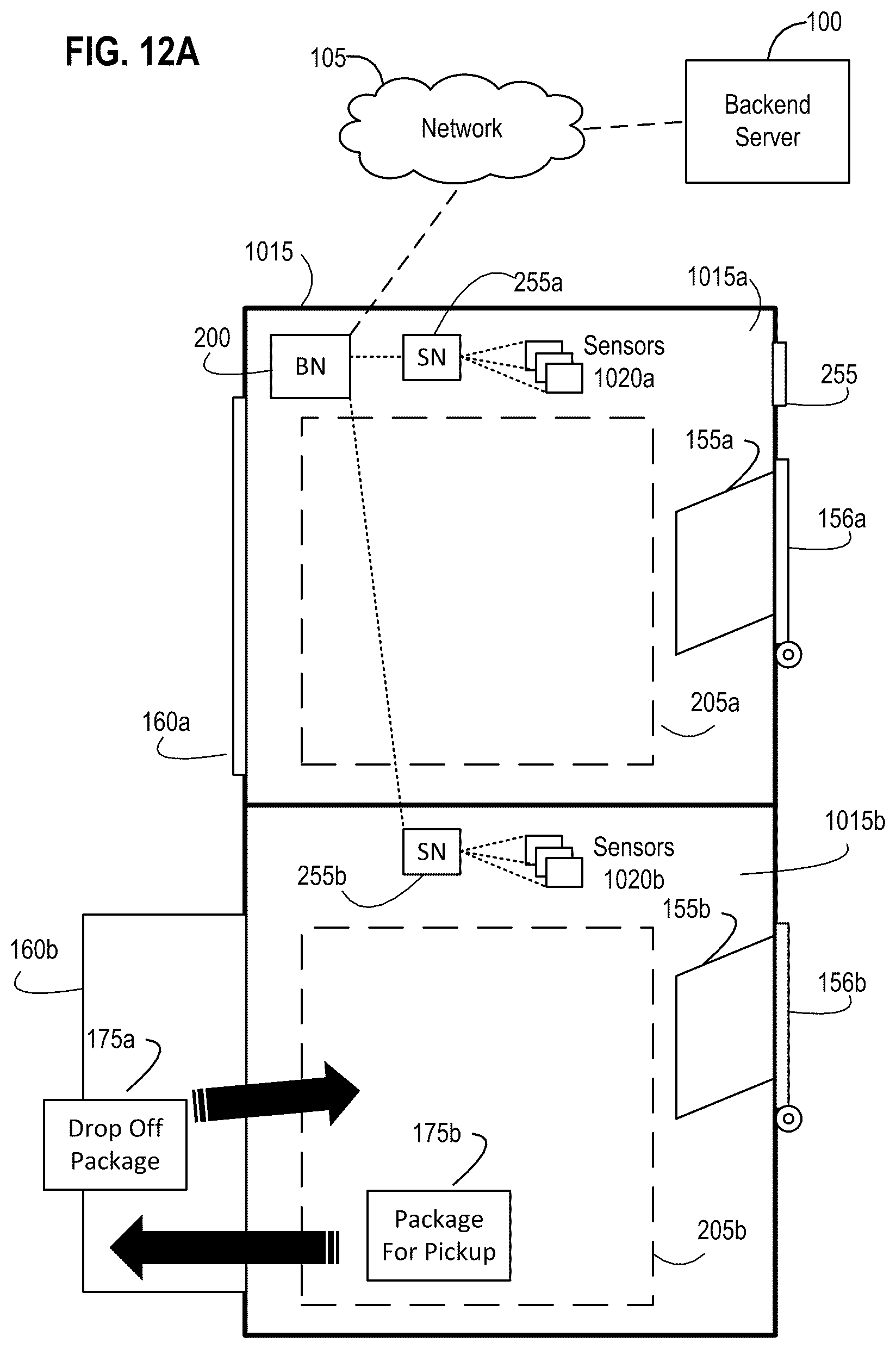 Patent US12361370 Figure 20 – Systems, apparatus and methods involving an enhanced connected node-based logistics receptacle and methods of operating the same