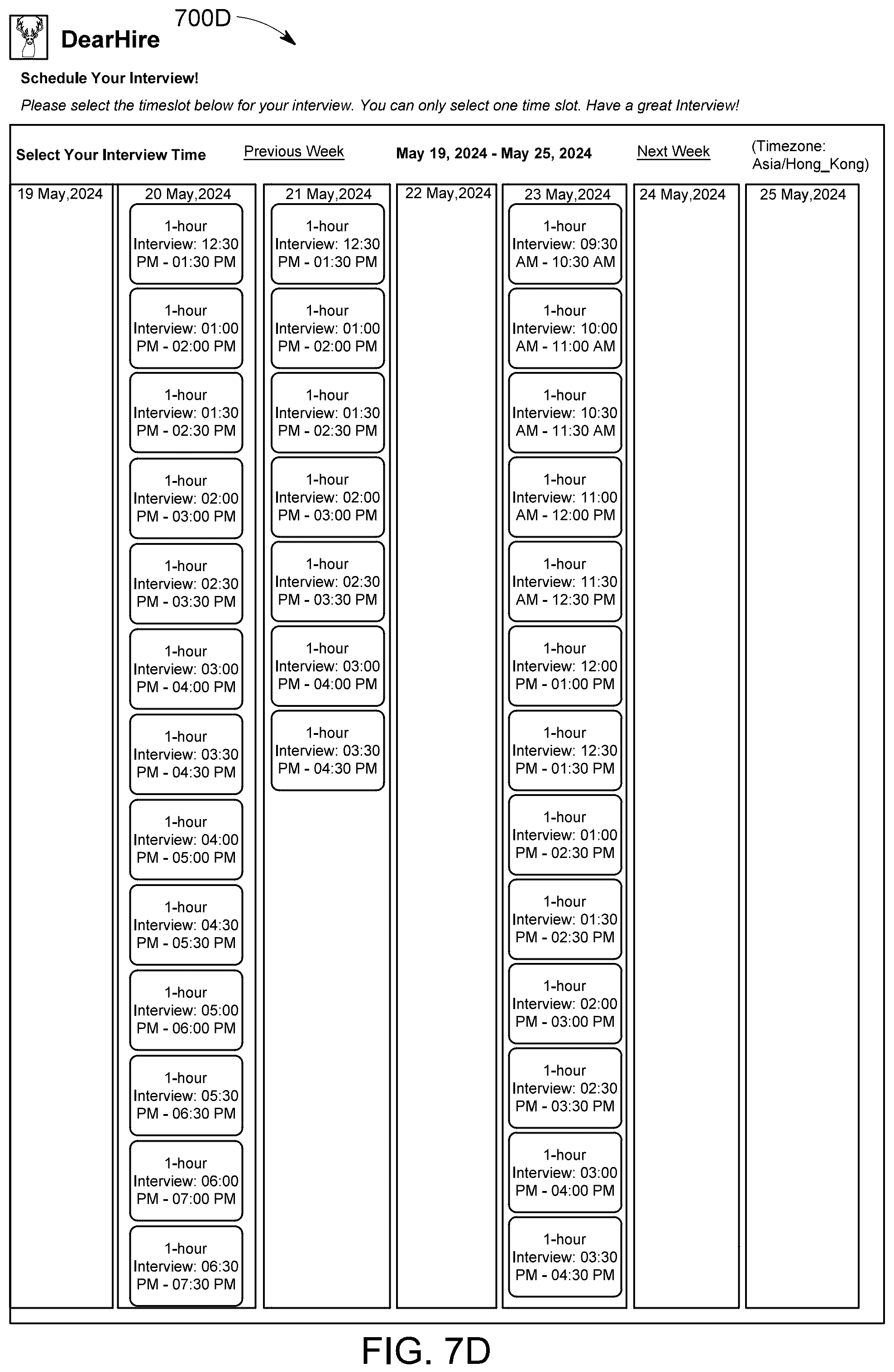 Patent US12361387 Figure 10 – Systems and methods for integrated application and scheduling platform with efficient and accurate matching