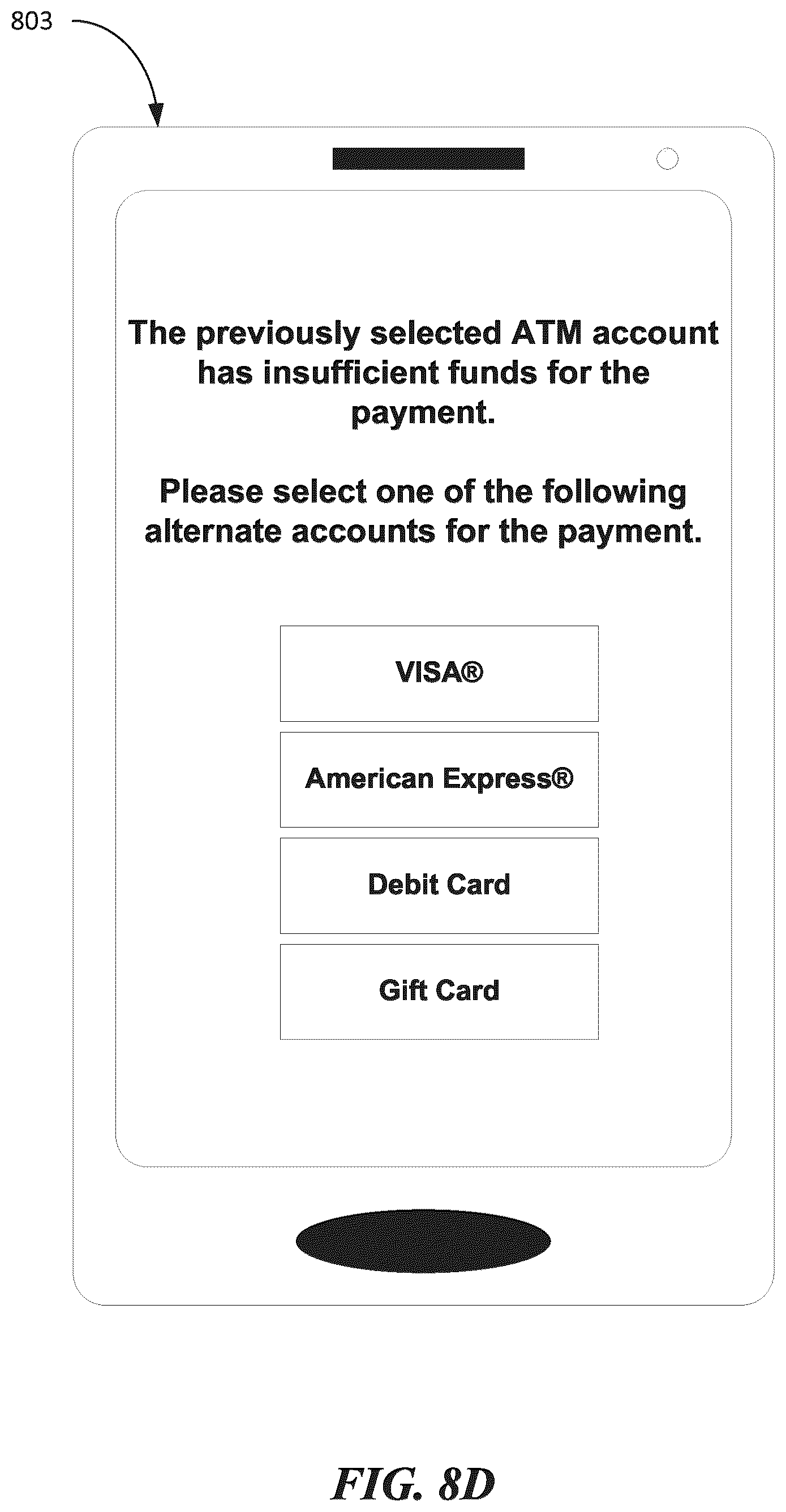 Patent US12361396 Figure 16 – Selection of a financial account associated with a proxy object