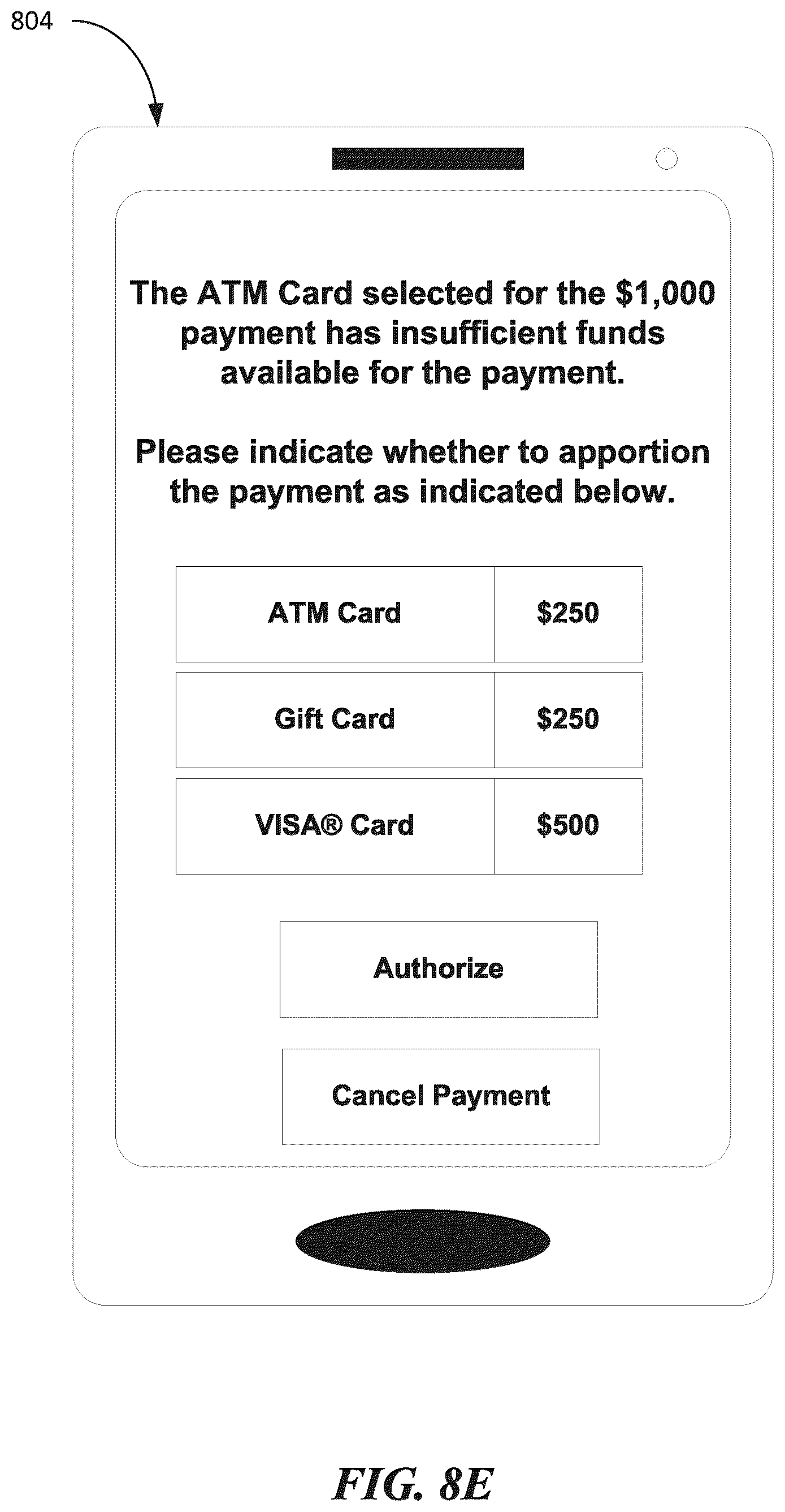 Patent US12361396 Figure 17 – Selection of a financial account associated with a proxy object