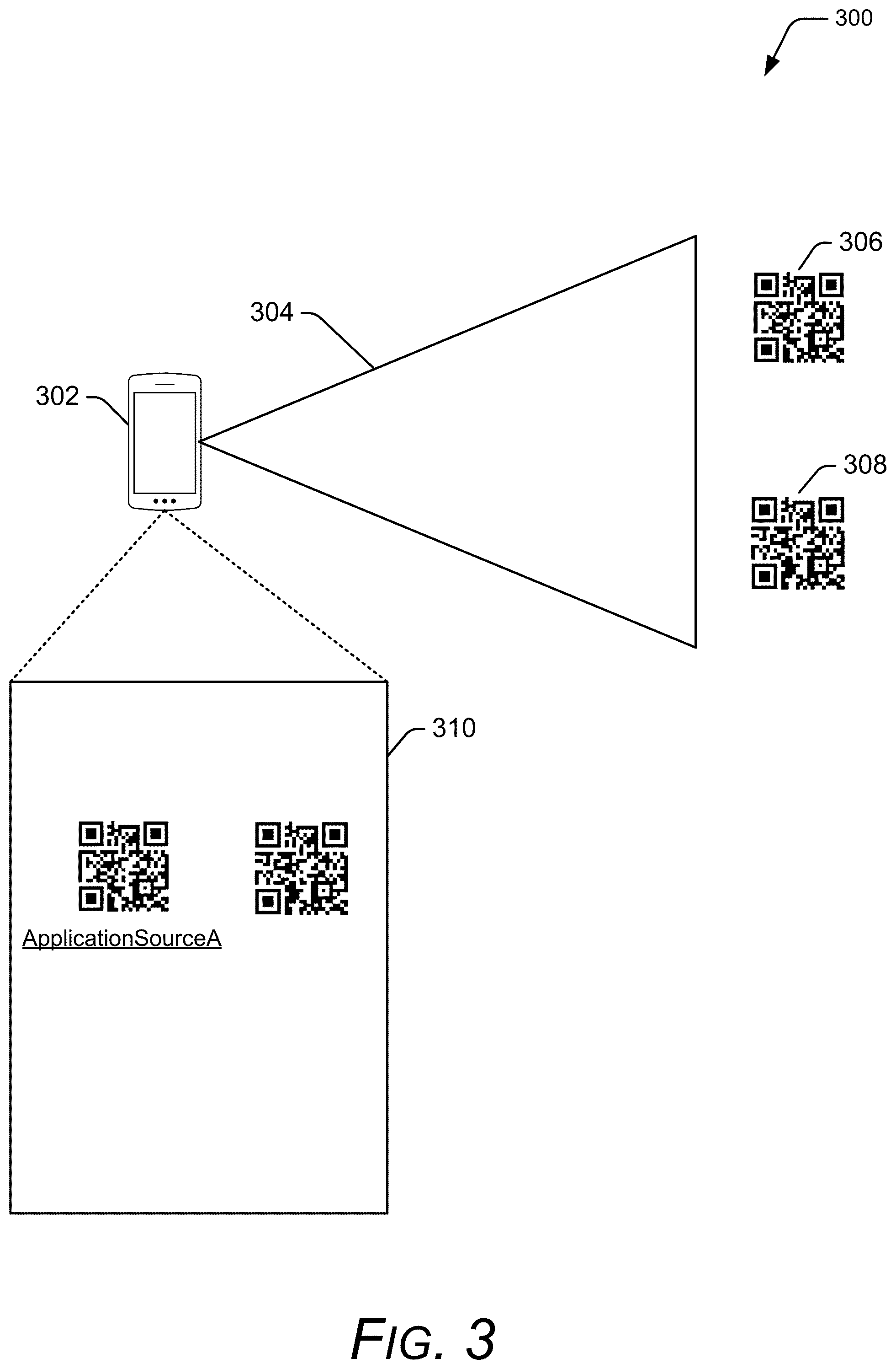 Patent US12361403 Figure 3 – Facilitating user selection of one of multiple barcodes in a camera system field of view