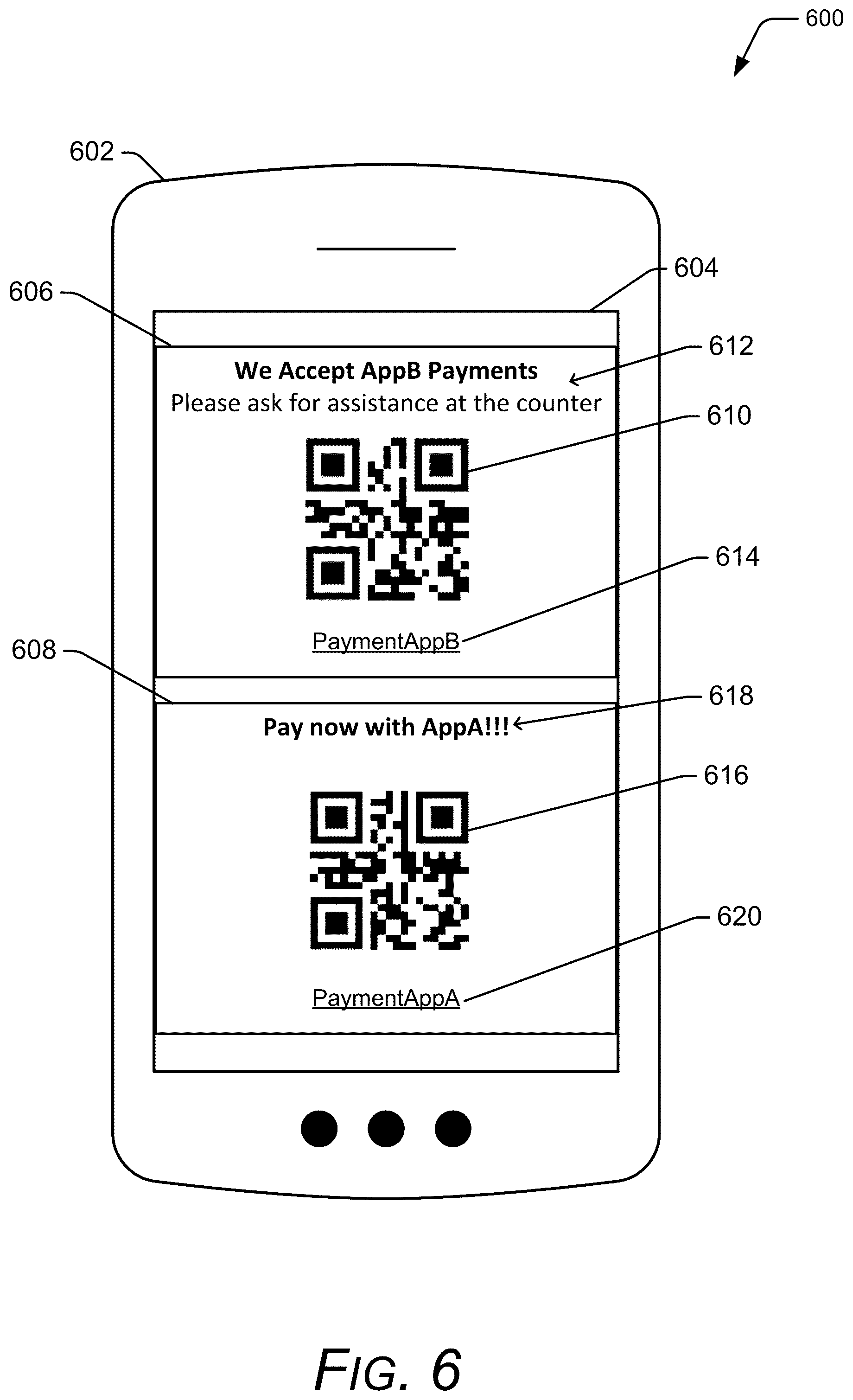 Patent US12361403 Figure 6 – Facilitating user selection of one of multiple barcodes in a camera system field of view