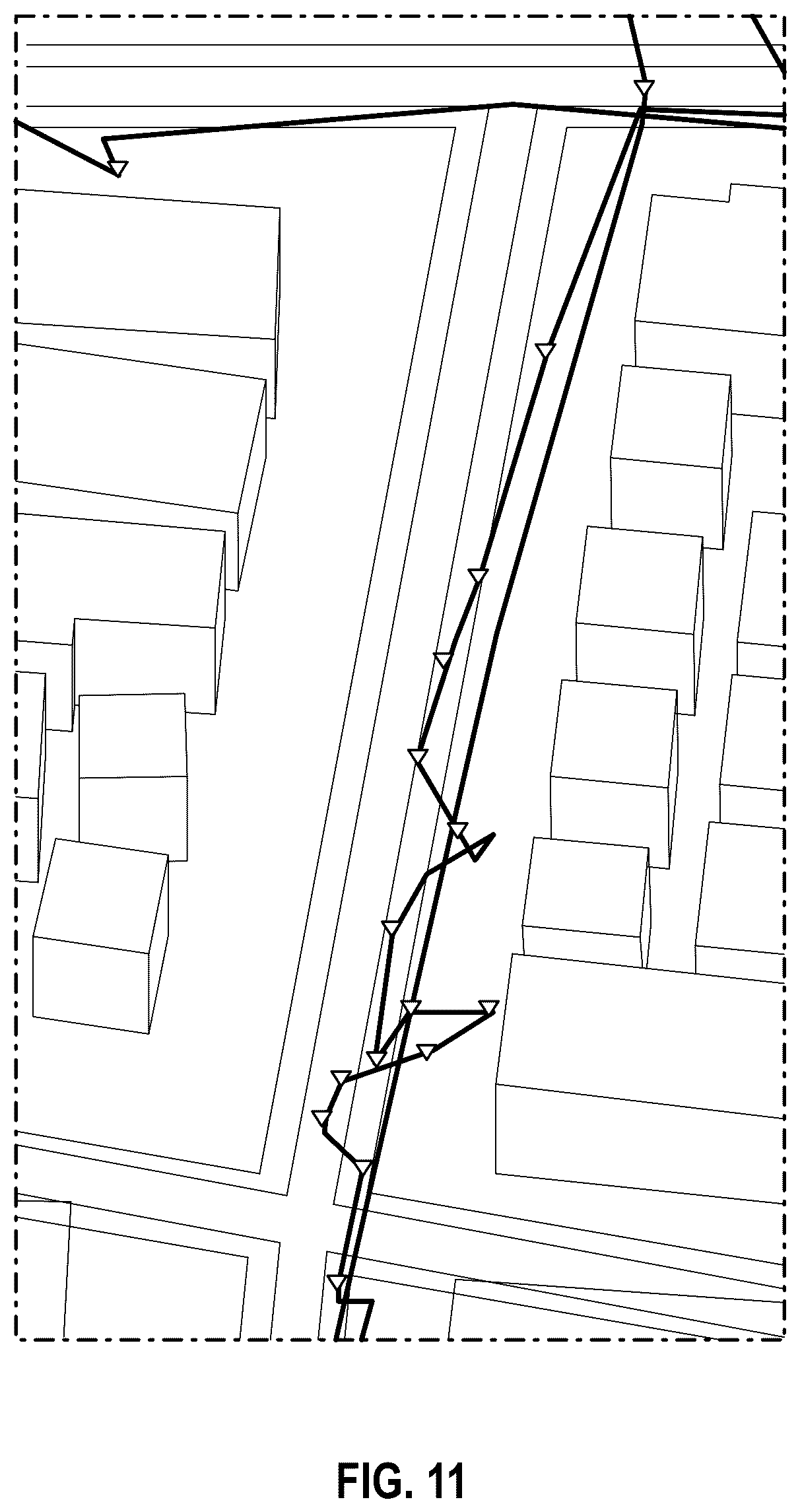 Patent US12361432 Figure 13 – System and method for customer and/or container discovery based on GPS drive path analysis for a waste / recycling service vehicle