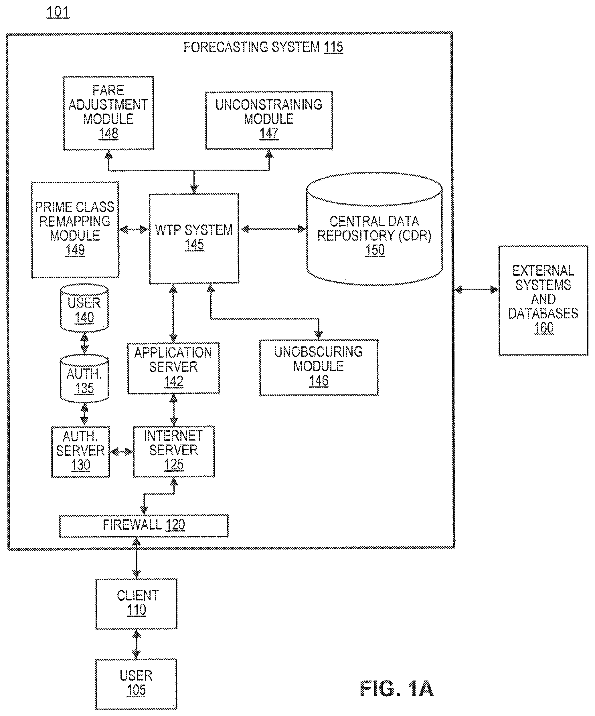 Patent US12361438 — Adjusting seat booking availability — Figure 1