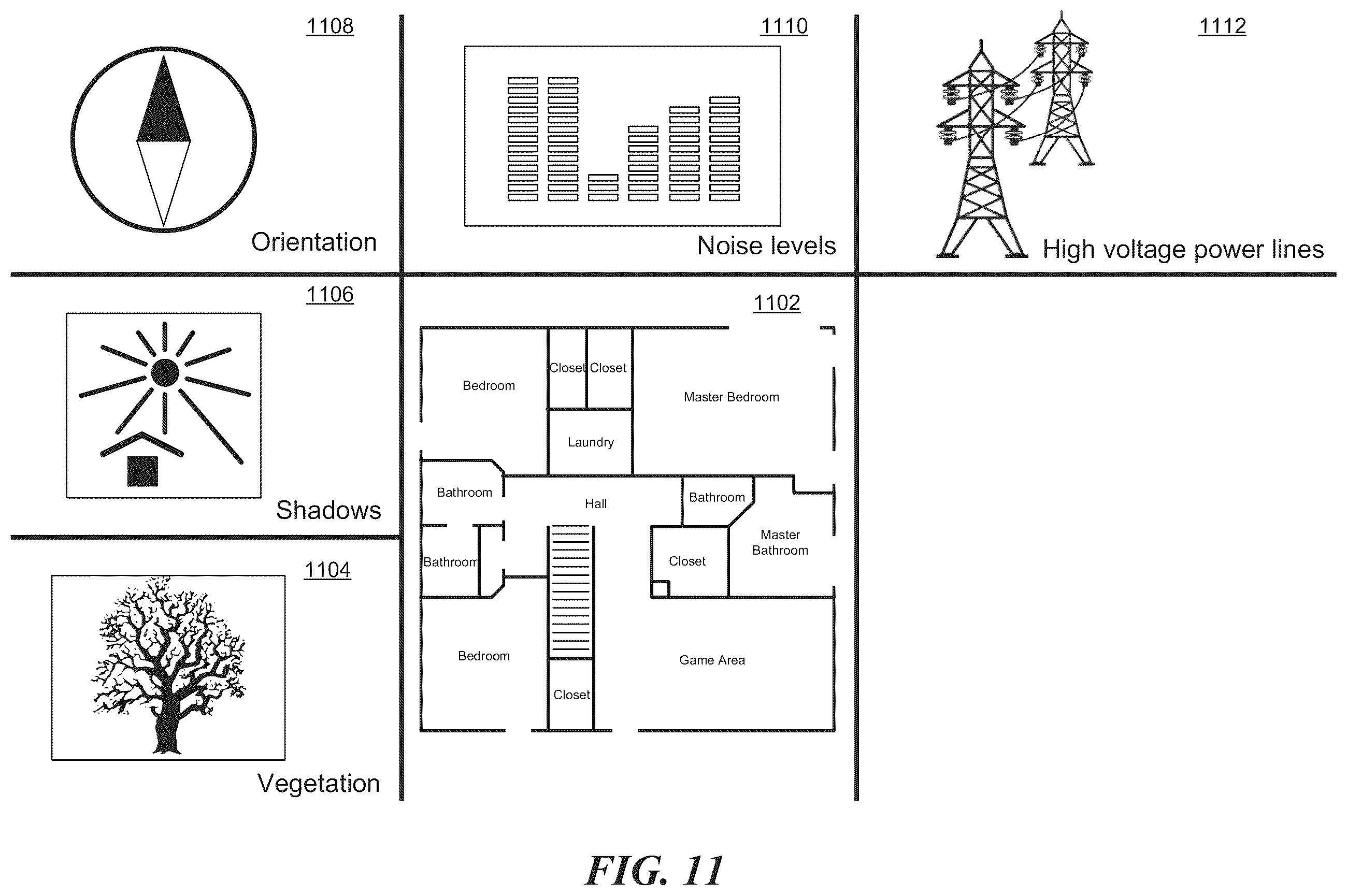 Patent US12361454 Figure 11 – Home valuation using identified exterior and interior features systems and methods