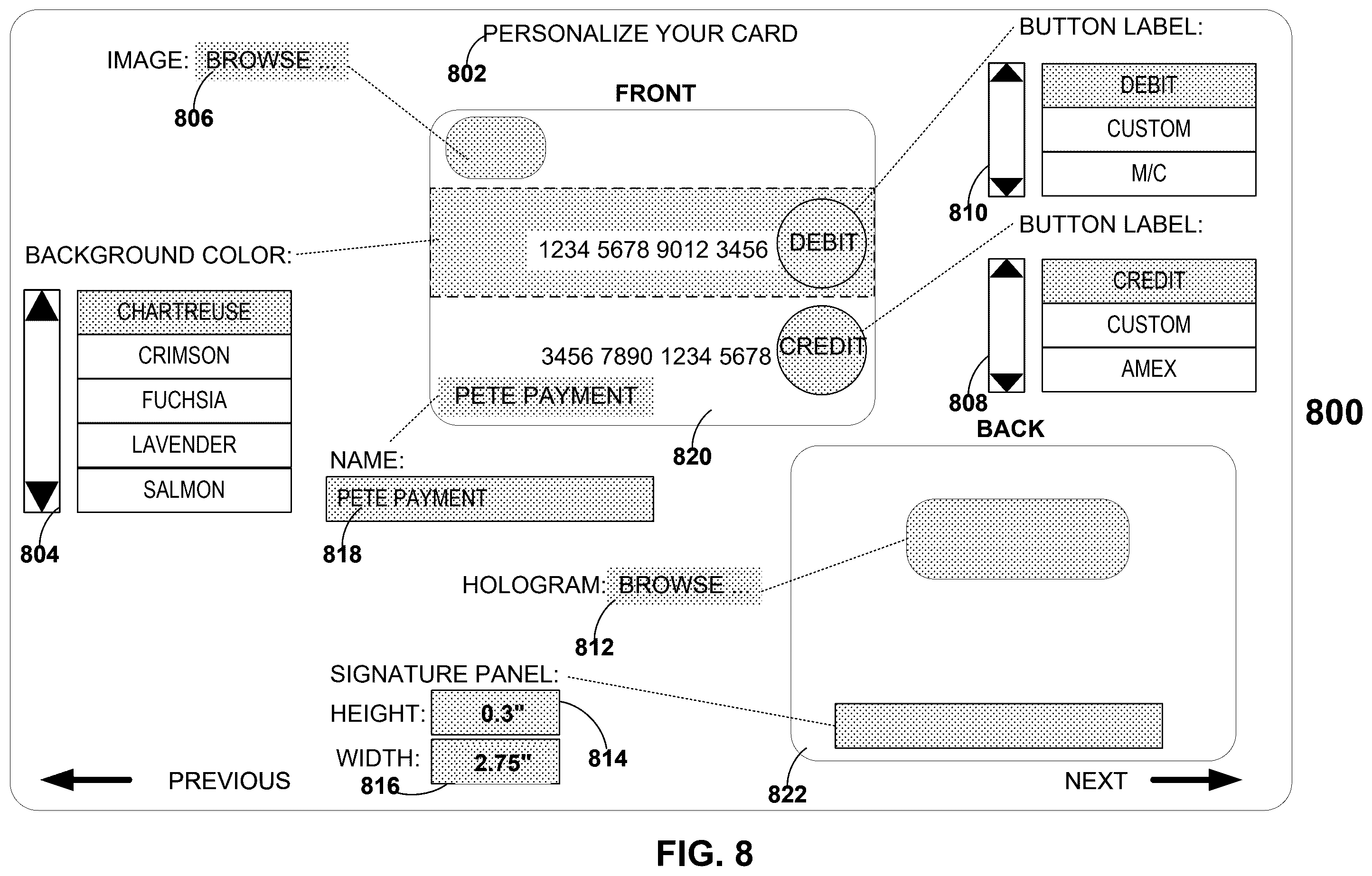 Patent US12361463 Figure 8 – Powered cards and devices designed, programmed, and deployed from a kiosk