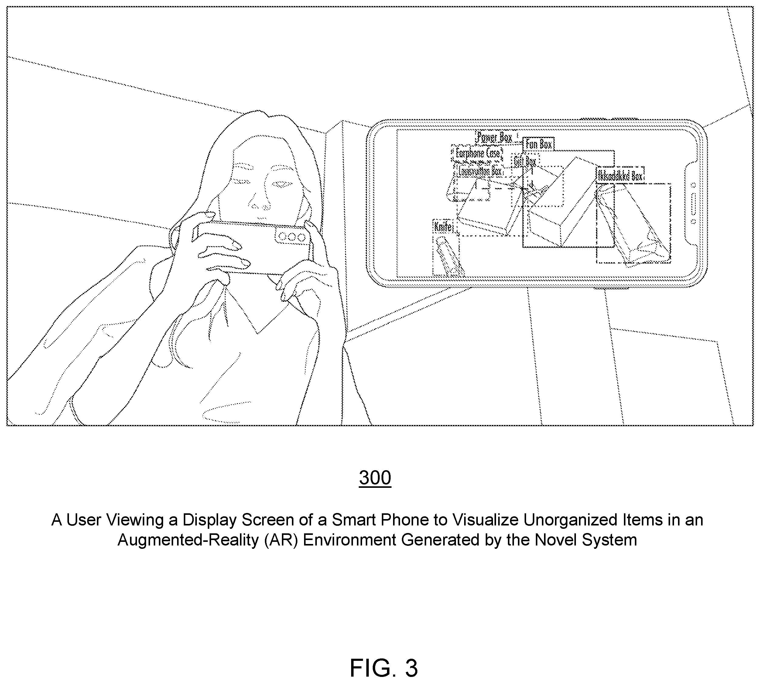 Patent US12361465 Figure 3 – Automated recognition, registration, and tracking of user items and intelligent machine valuation of user items based on peer interests in an augmented-reality or mixed-reality environment