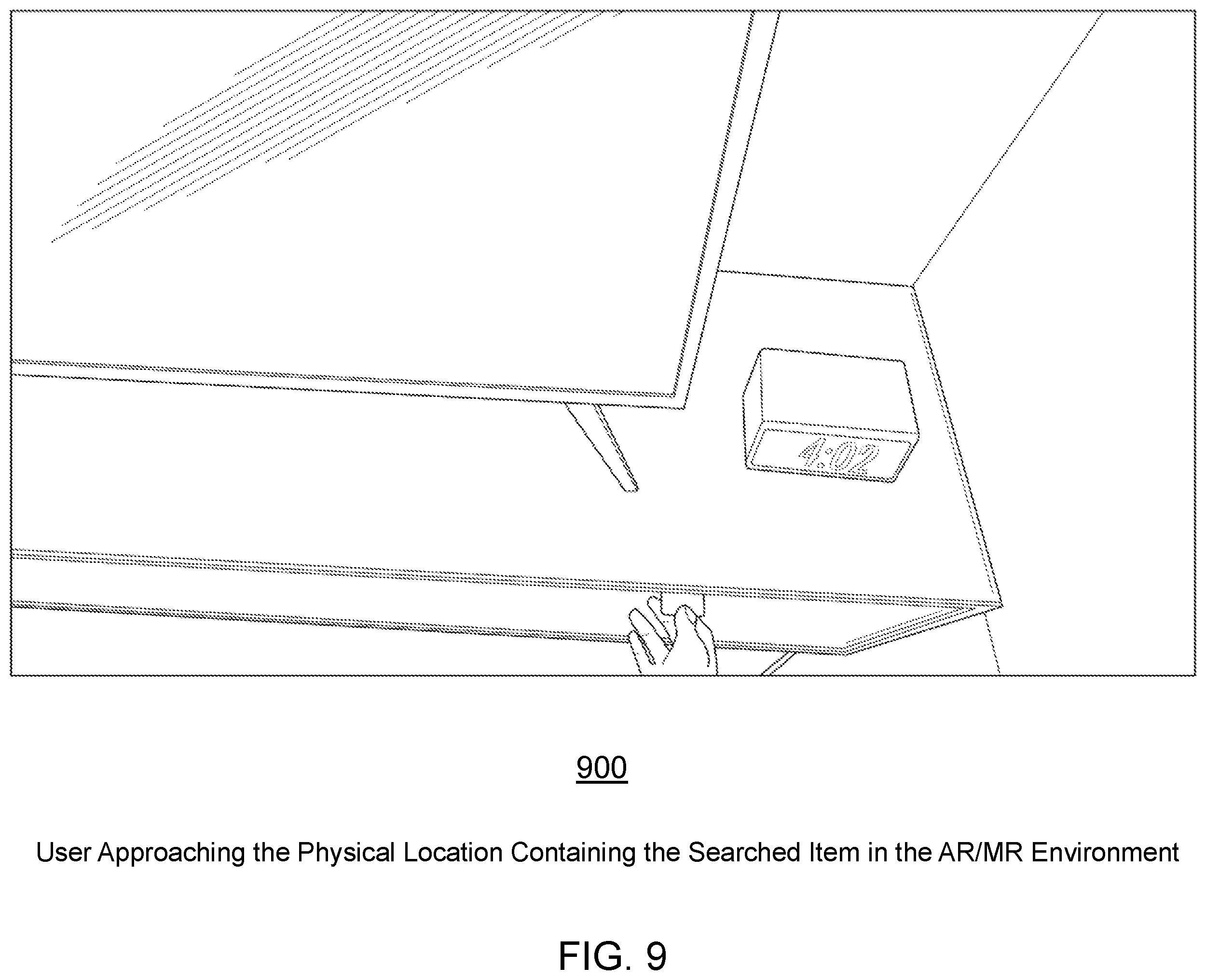 Patent US12361465 Figure 9 – Automated recognition, registration, and tracking of user items and intelligent machine valuation of user items based on peer interests in an augmented-reality or mixed-reality environment