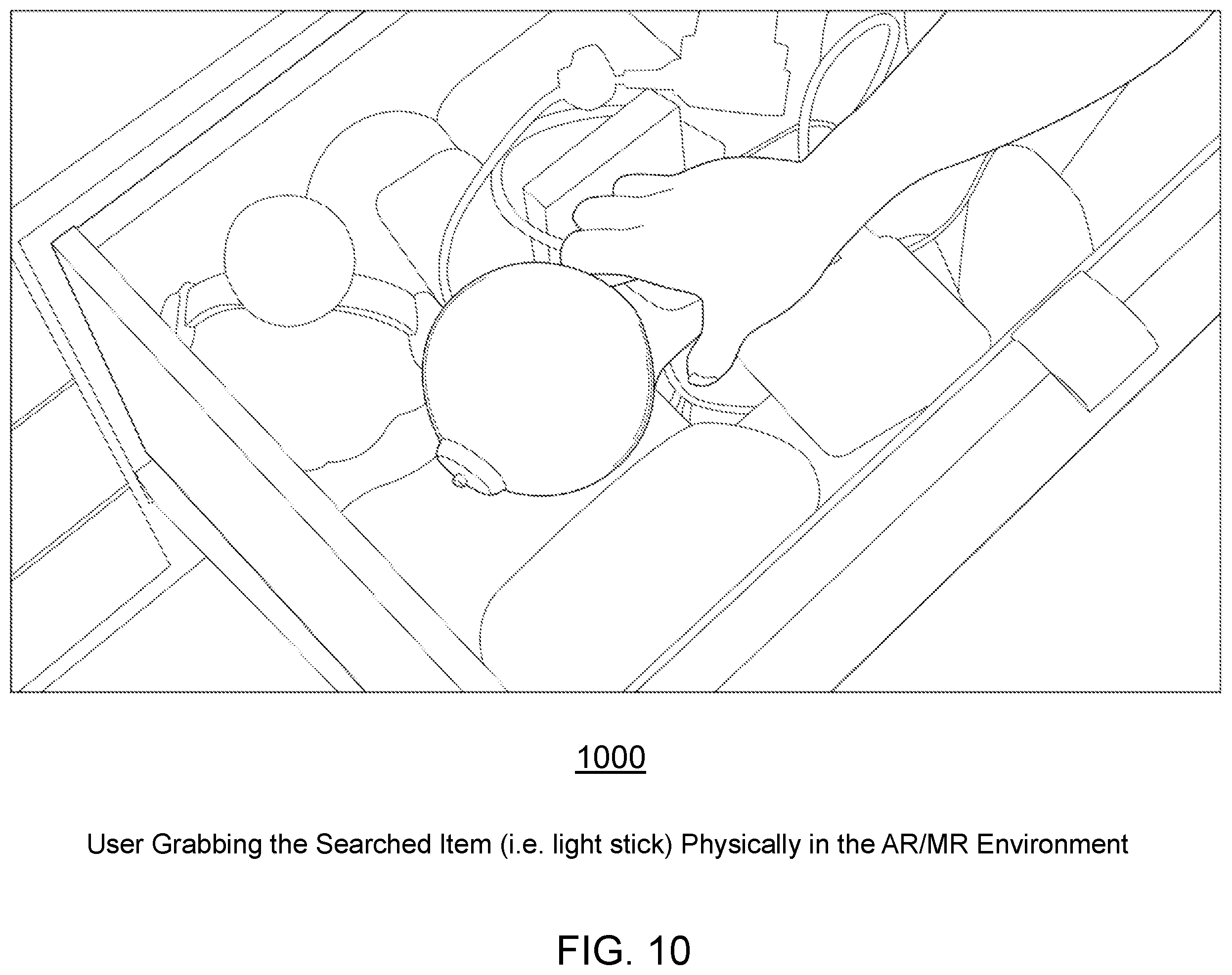 Patent US12361465 Figure 10 – Automated recognition, registration, and tracking of user items and intelligent machine valuation of user items based on peer interests in an augmented-reality or mixed-reality environment