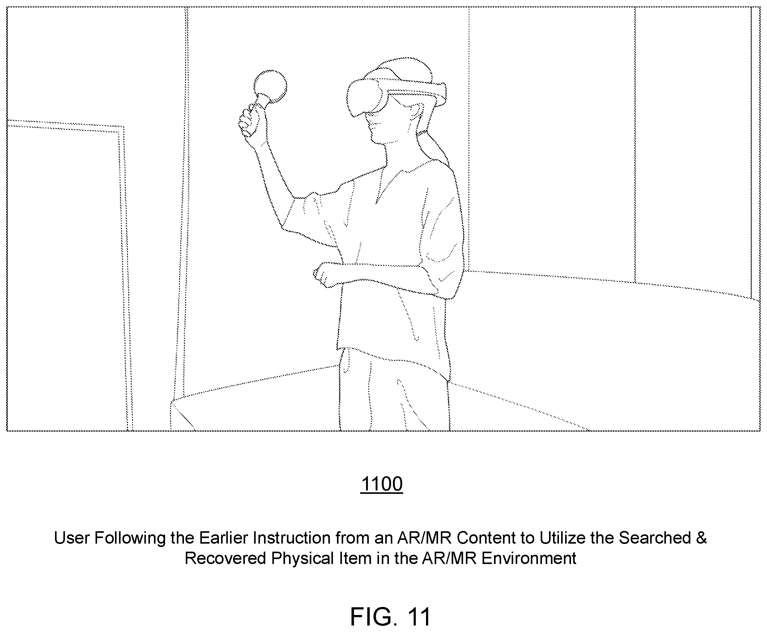 Patent US12361465 Figure 11 – Automated recognition, registration, and tracking of user items and intelligent machine valuation of user items based on peer interests in an augmented-reality or mixed-reality environment