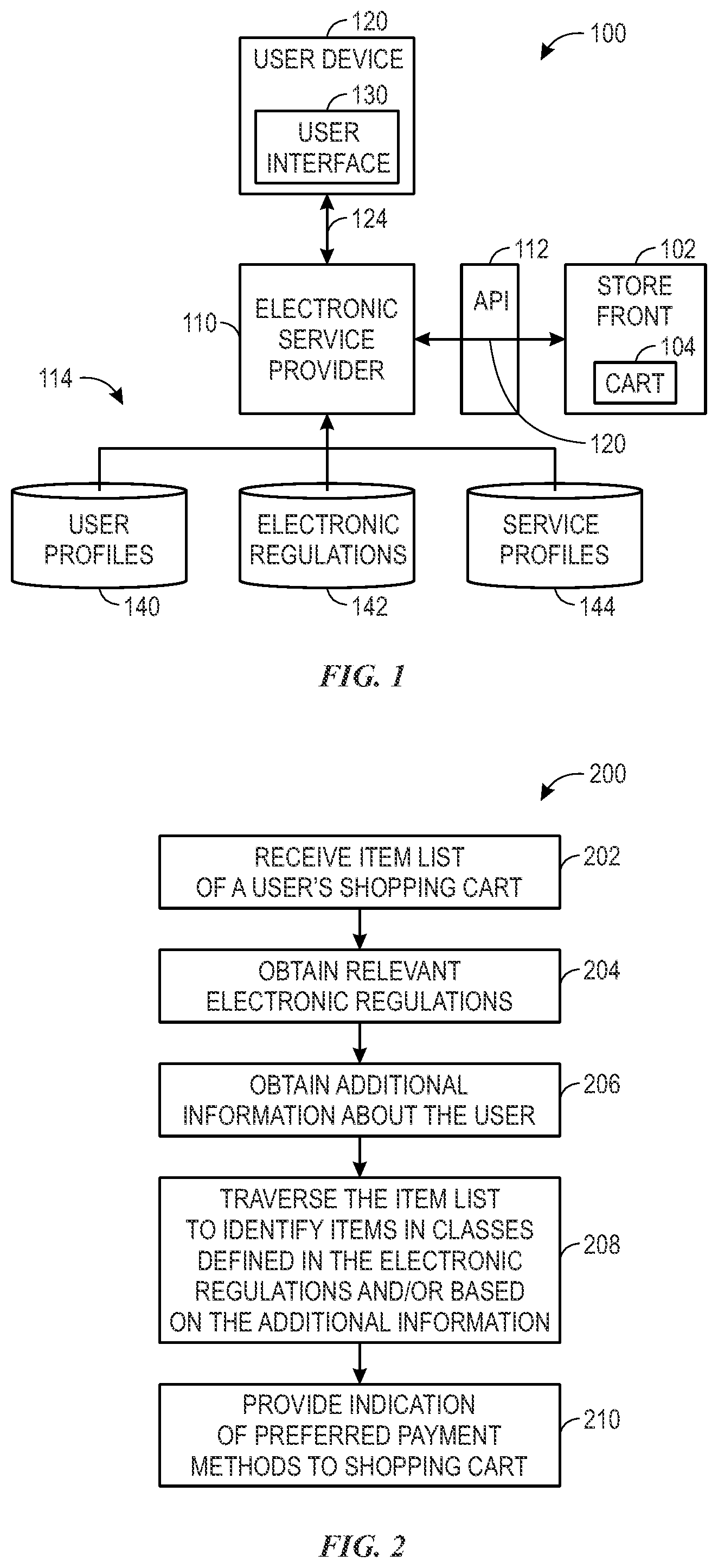 Patent US12361469 — Electronic service systems and methods — Figure 1