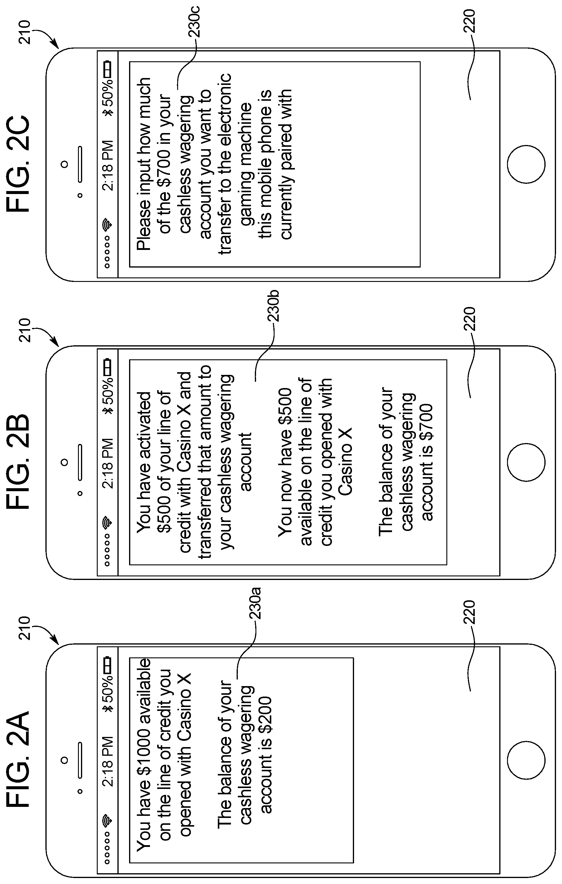Patent US12361482 Figure 2 – Tracking line of credit fund transfers between an electronic gaming machine and a gaming establishment account