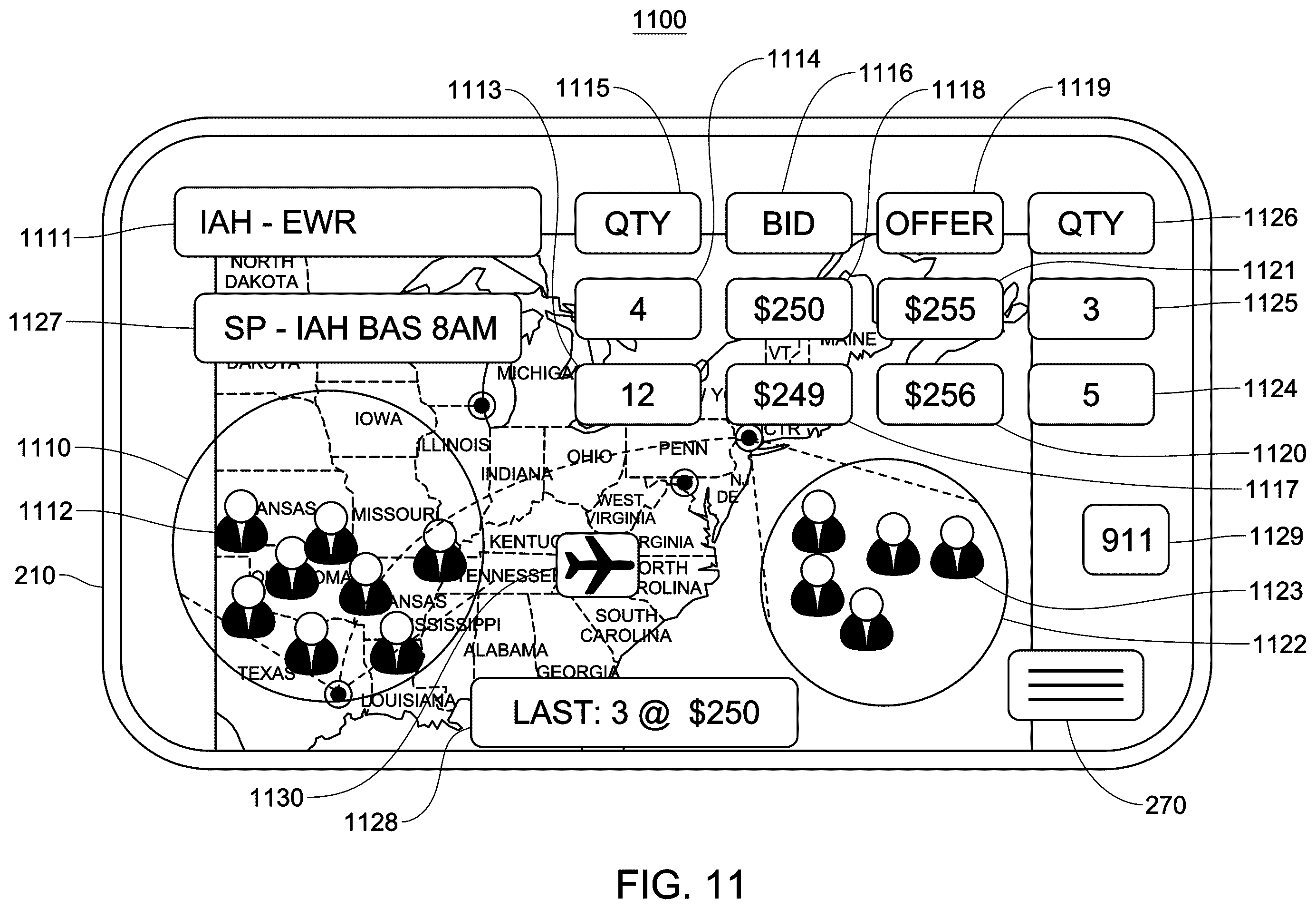 Patent US12361486 Figure 11 – Toll and congestion community objects with price-time priority queues for transformed toll and congestion capacity units