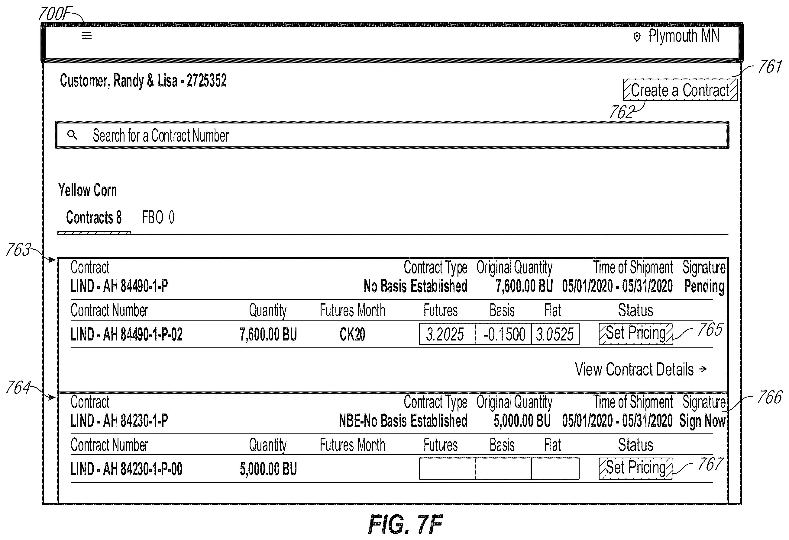 Patent US12361490 Figure 12 – User interface functionality and enhancements for commodity pricing arrangements