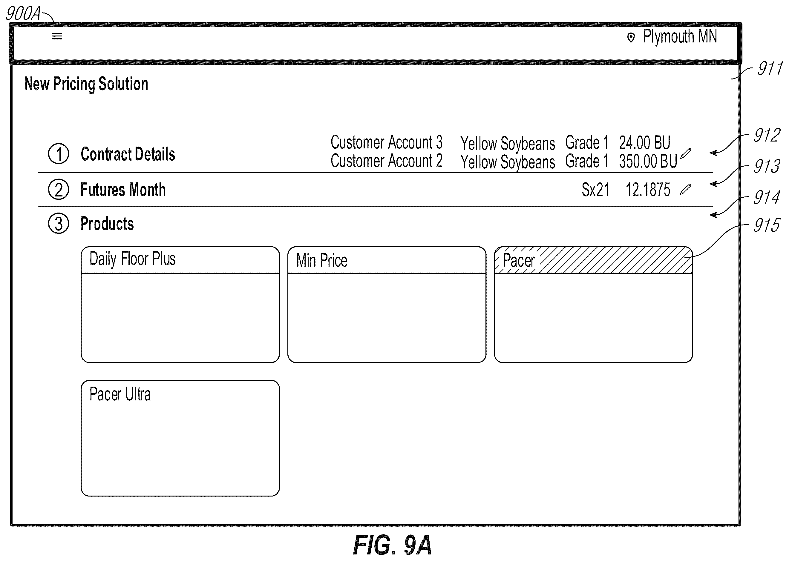 Patent US12361490 Figure 20 – User interface functionality and enhancements for commodity pricing arrangements
