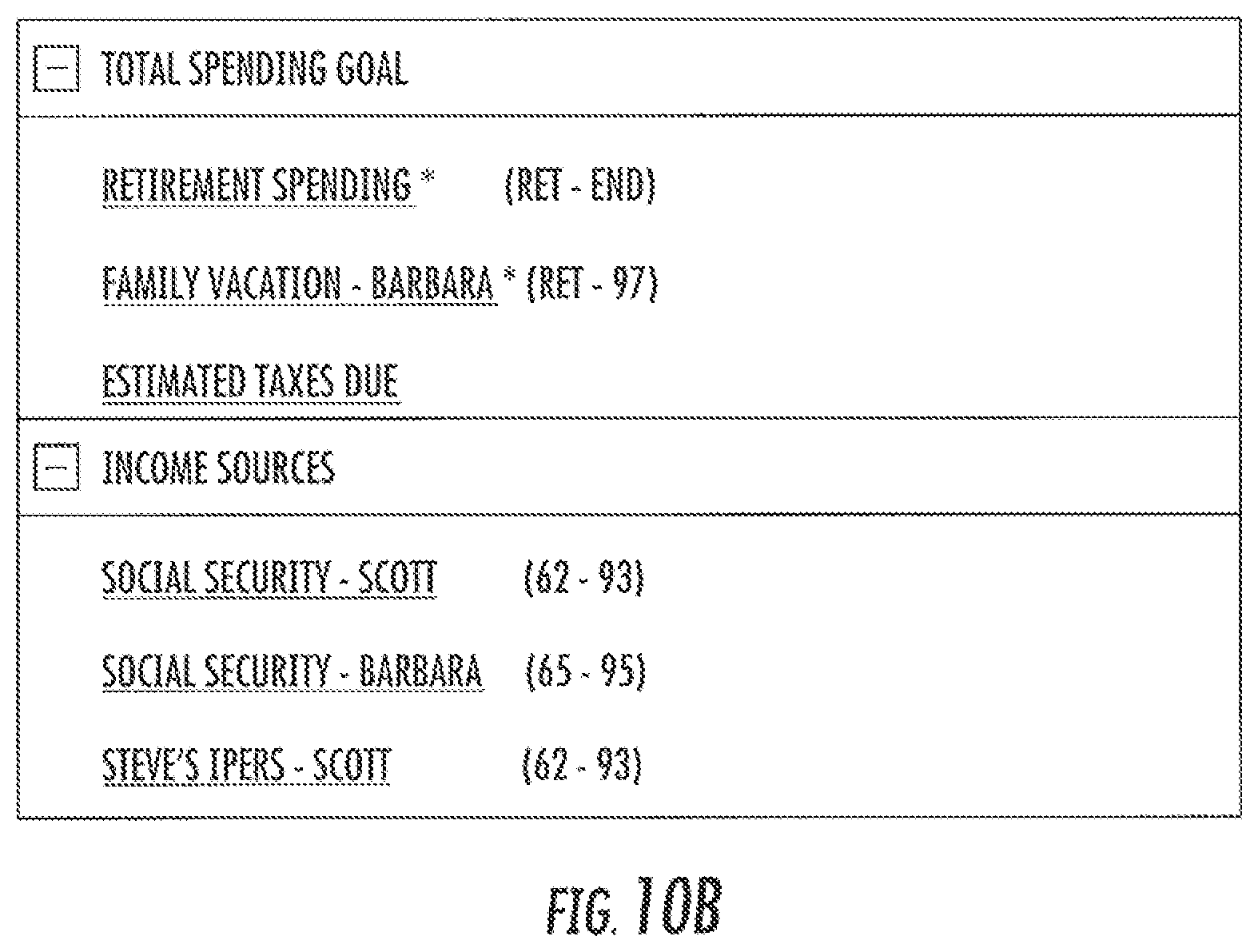 Patent US12361493 Figure 14 – Computer system and user interface for retirement planning