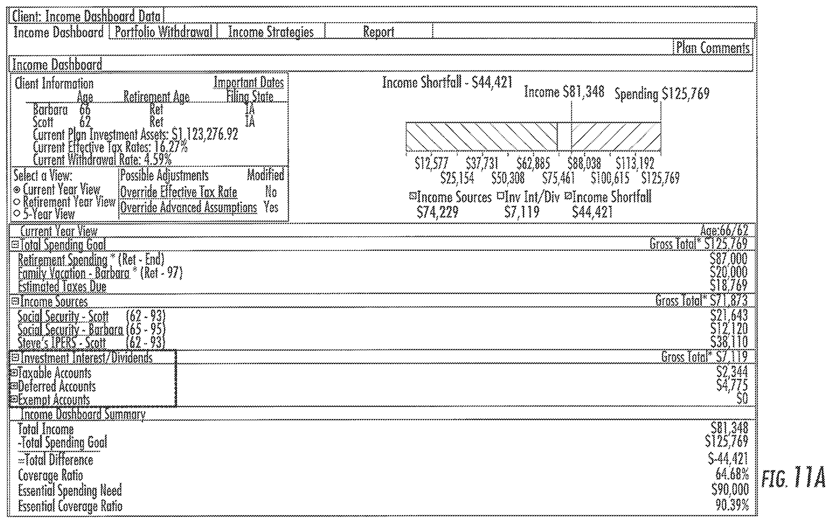 Patent US12361493 Figure 15 – Computer system and user interface for retirement planning