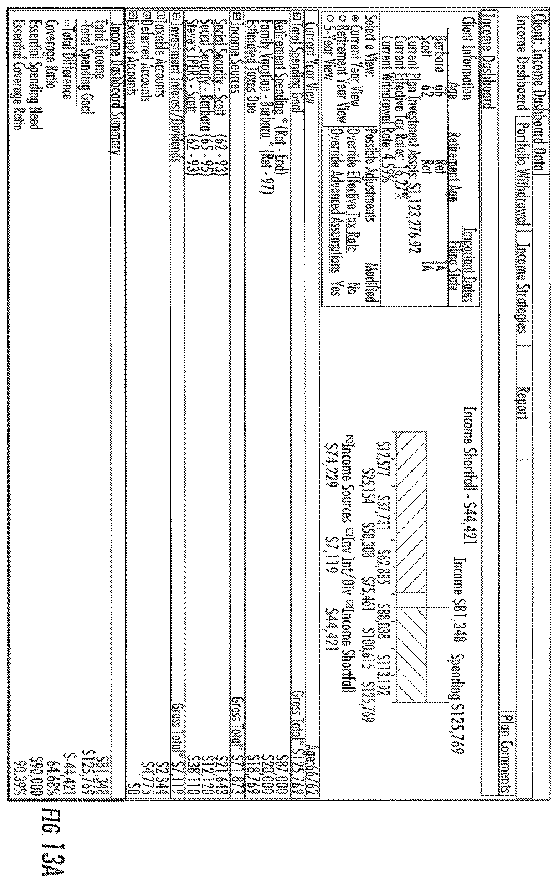 Patent US12361493 Figure 18 – Computer system and user interface for retirement planning