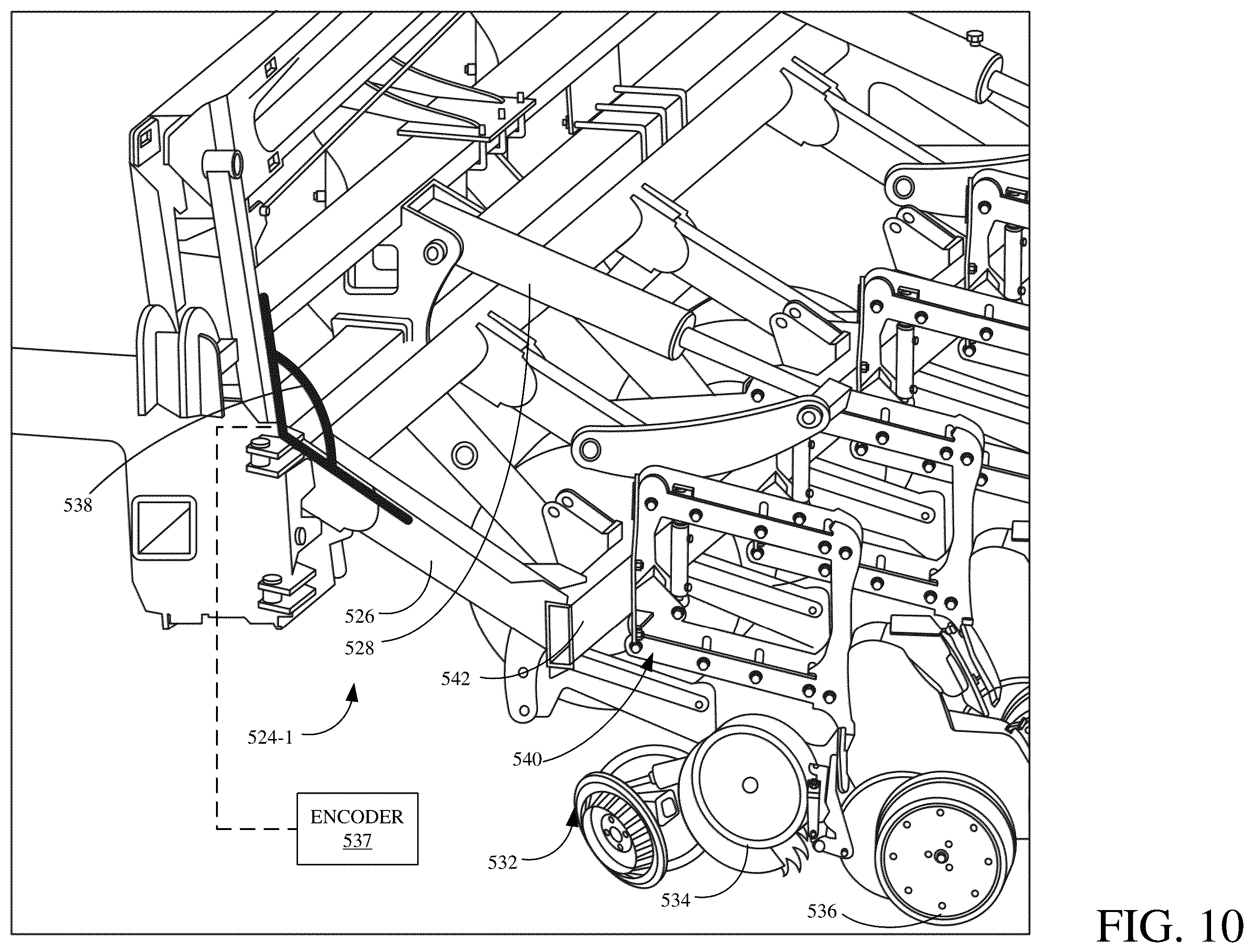 Patent US12361500 Figure 10 – Agricultural planting machine with field contour sensors