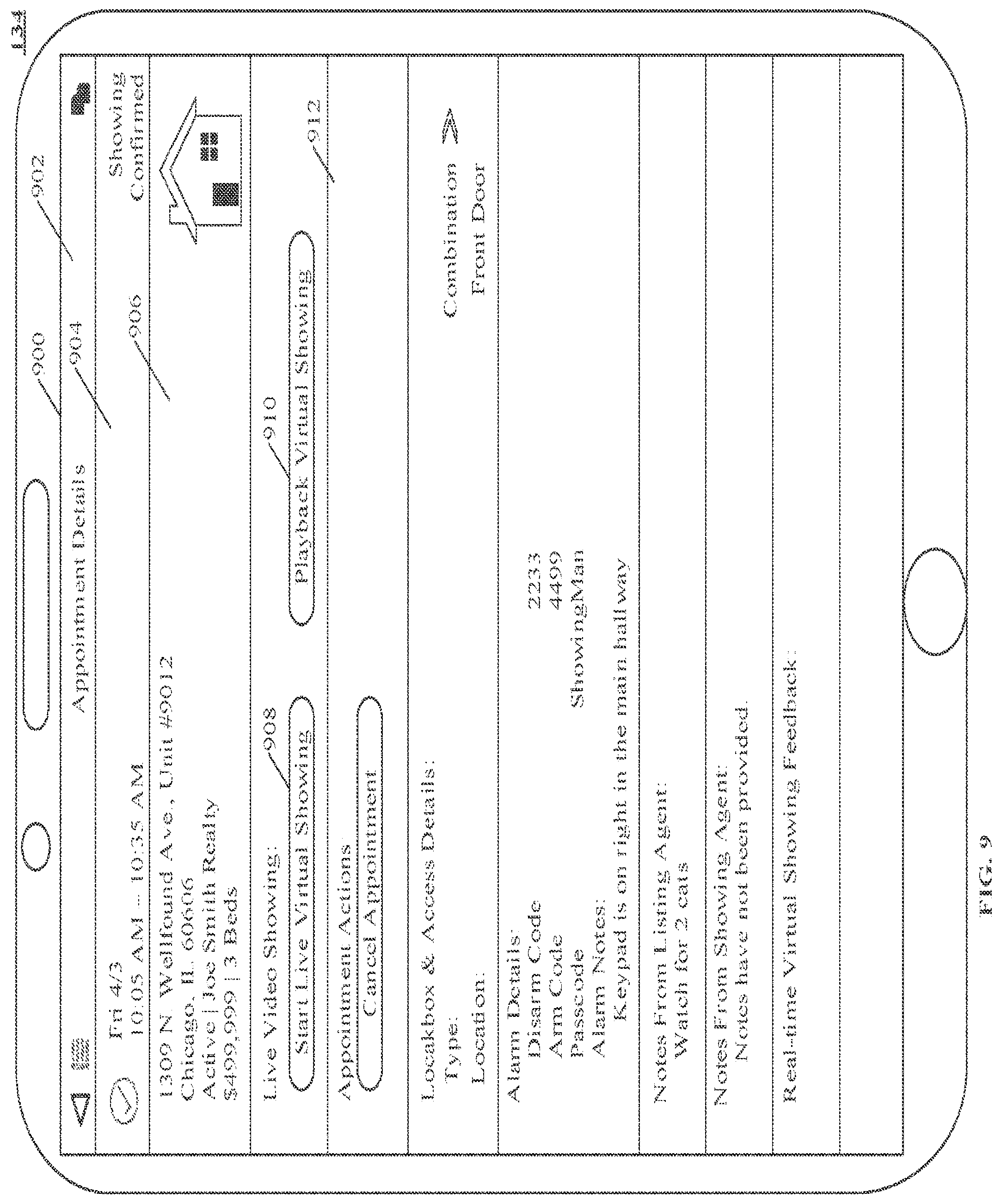 Patent US12361502 Figure 8 – Shared video presentation with configurable independent communication channels and data