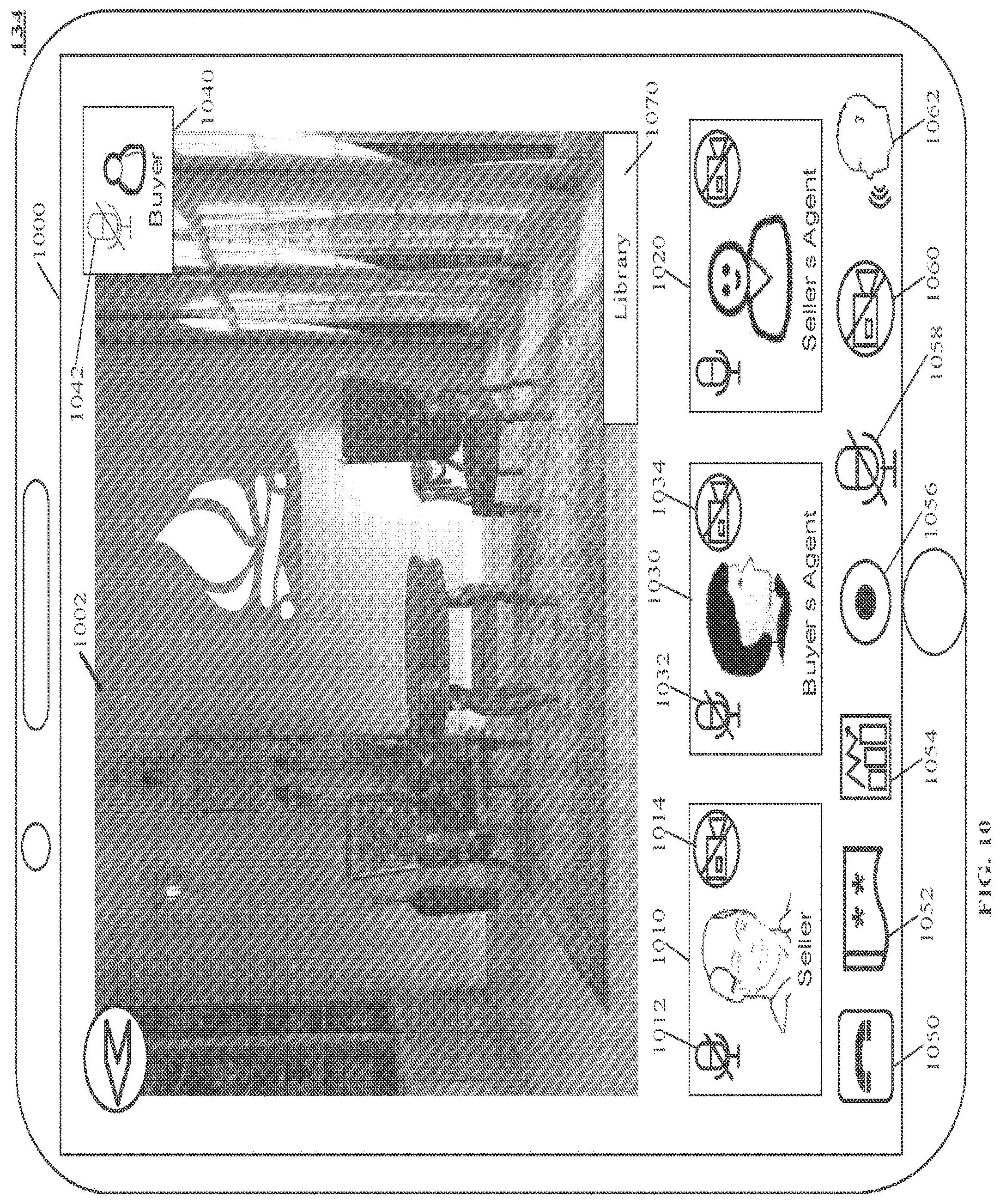 Patent US12361502 Figure 9 – Shared video presentation with configurable independent communication channels and data
