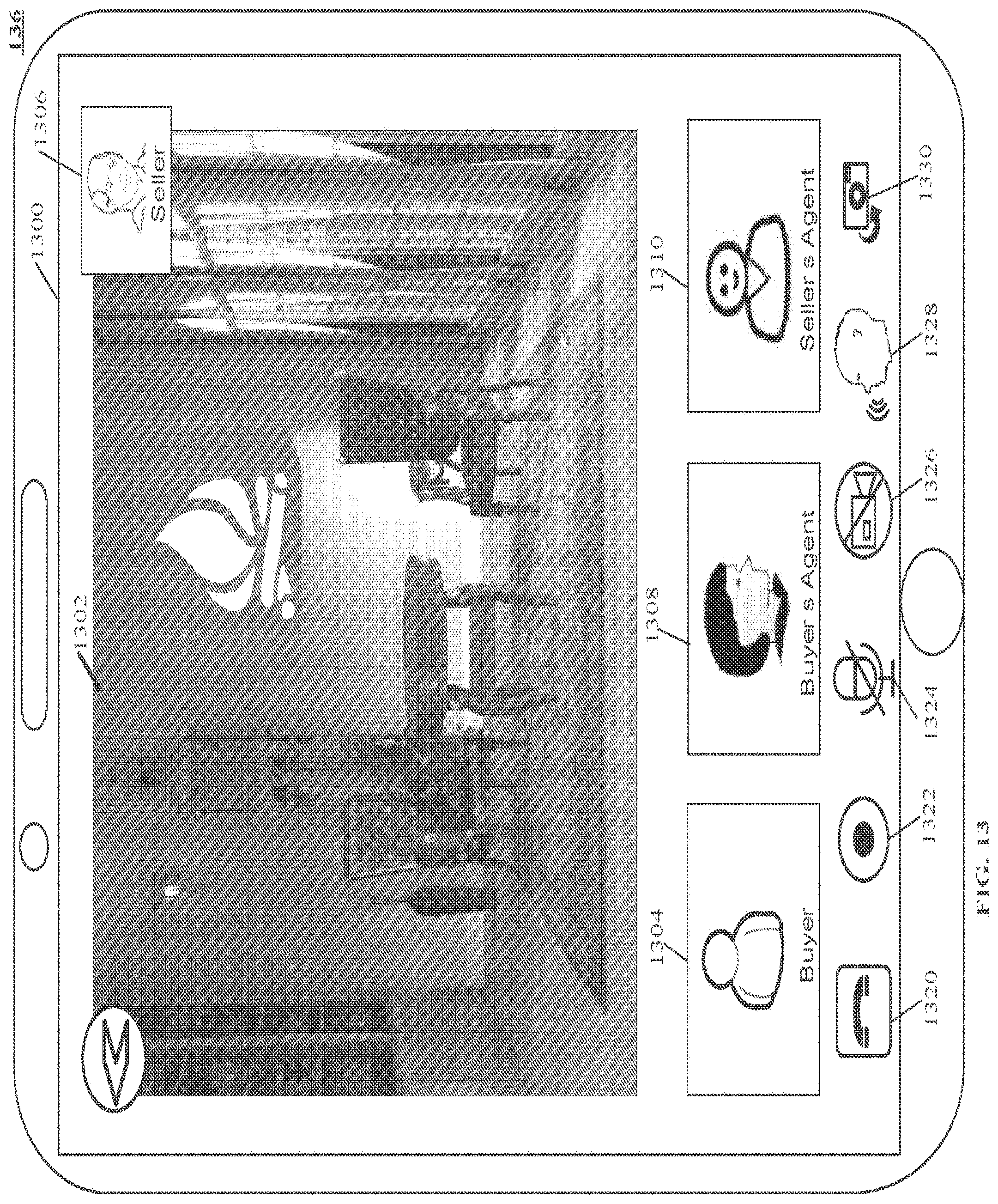 Patent US12361502 Figure 12 – Shared video presentation with configurable independent communication channels and data