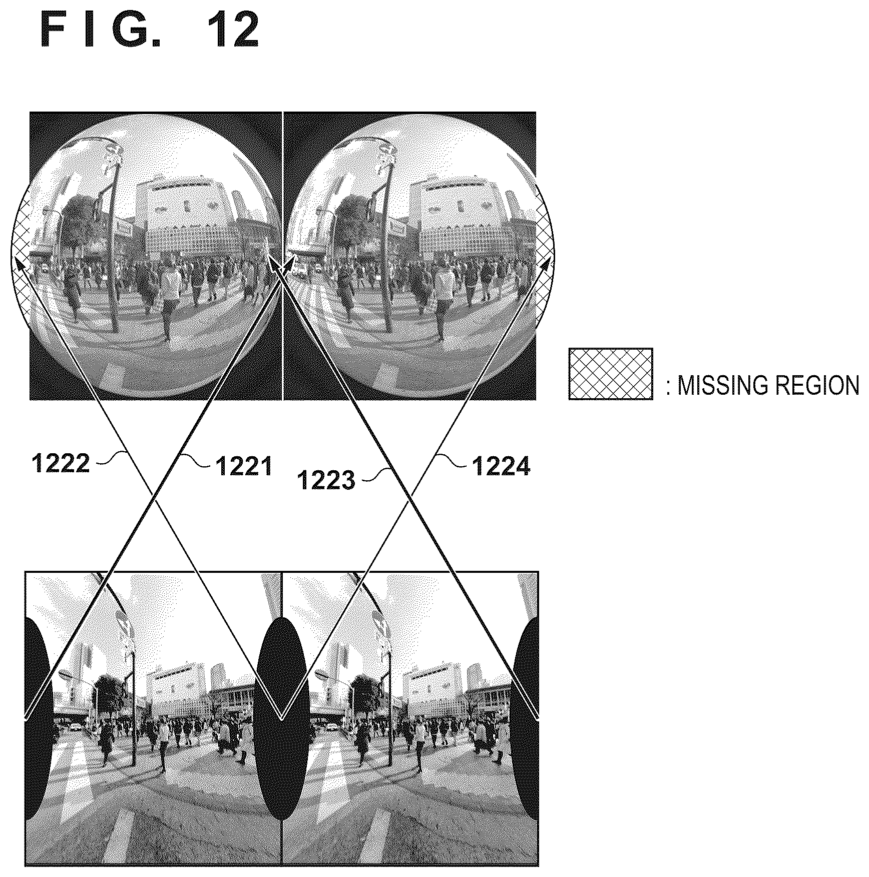 Patent US12361510 Figure 12 – Image processing apparatus for obtaining first and second circular fisheye raw images and not processing pixels outside of the fisheyes