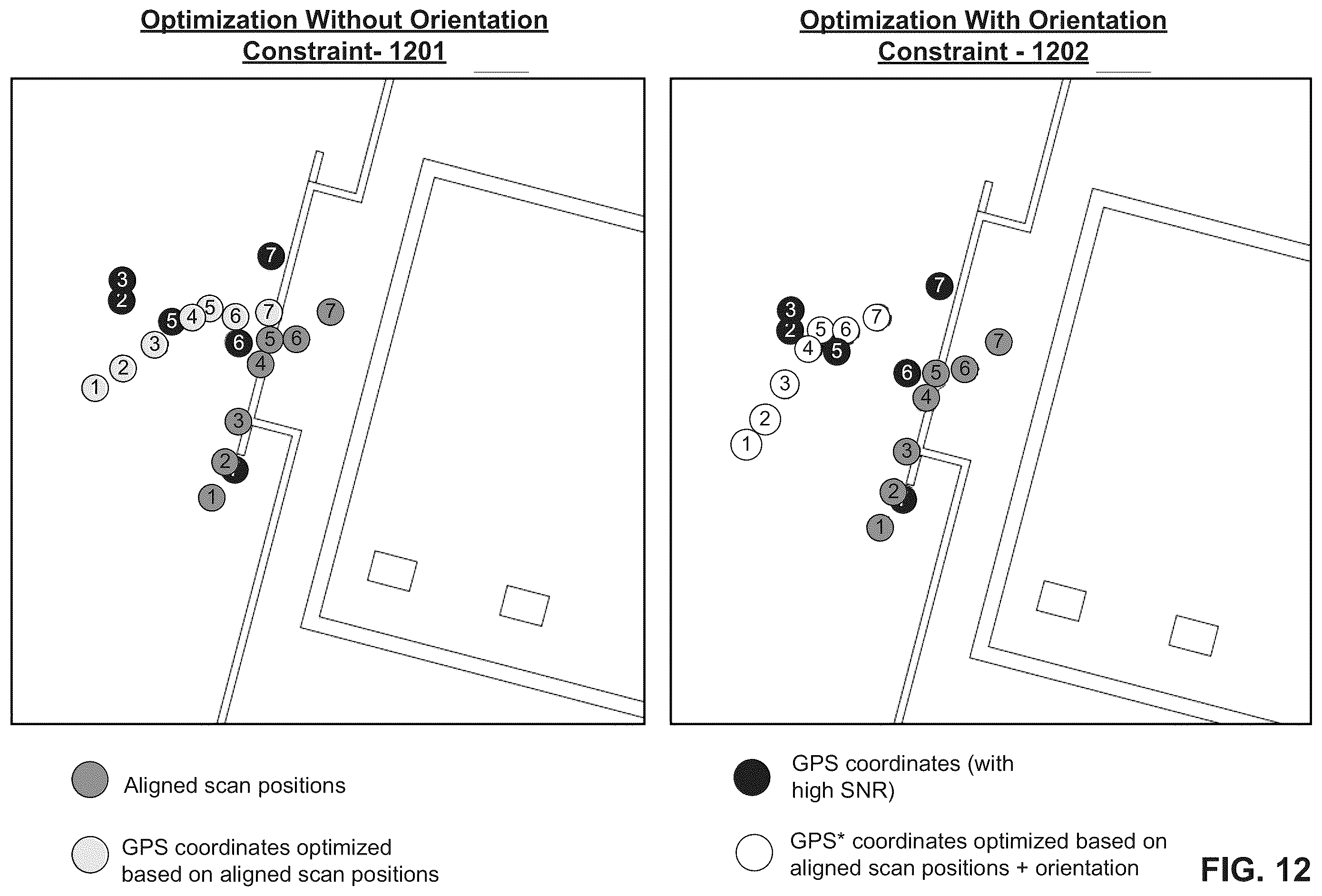 Patent US12361511 Figure 12 – Accuracy of GPS coordinates associated with image capture locations