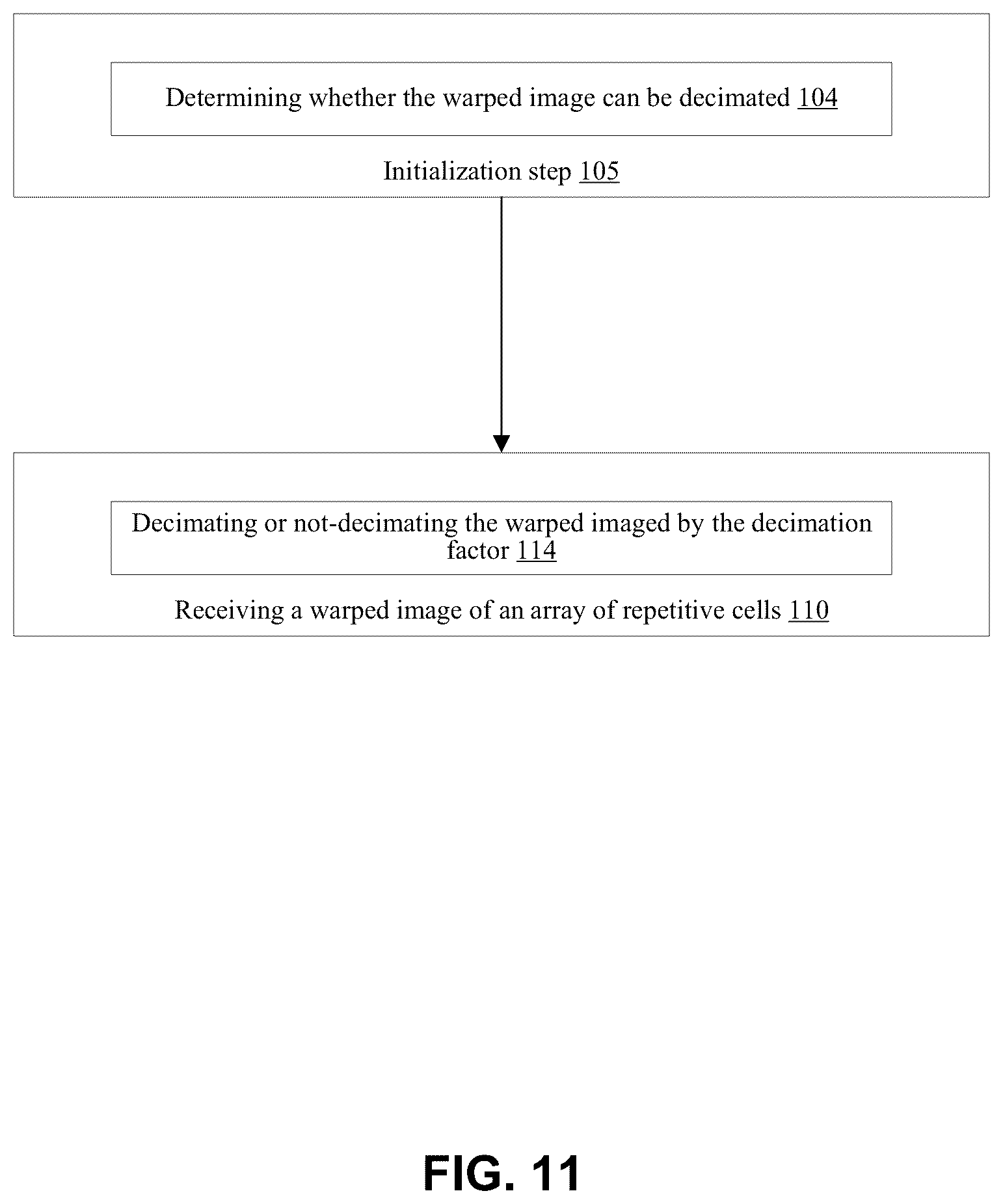 Patent US12361526 Figure 11 – Reconstruction of a distorted image of an array of structural elements of a specimen