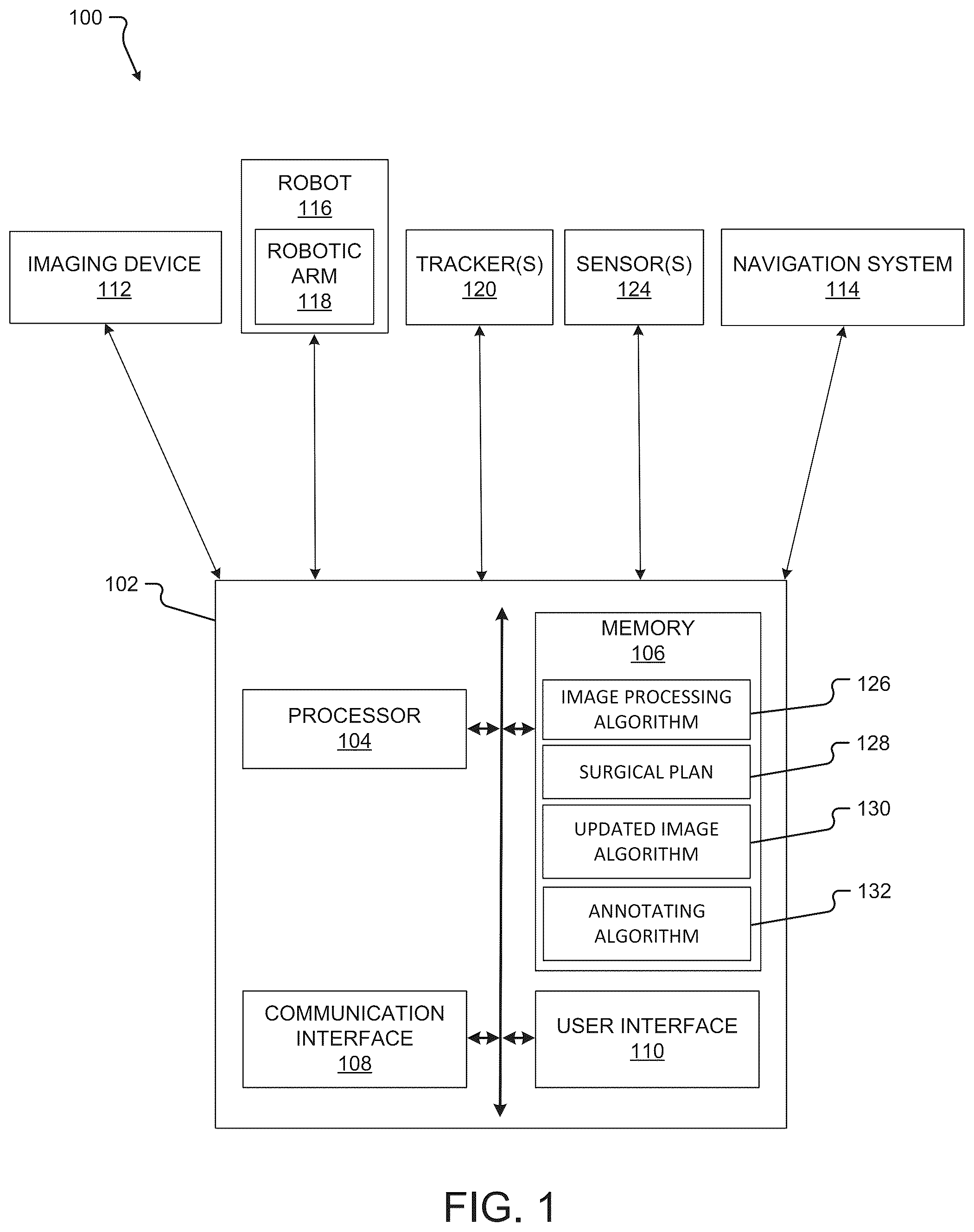 Patent US12361557 Figure 1 – Systems and methods for monitoring one or more anatomical elements