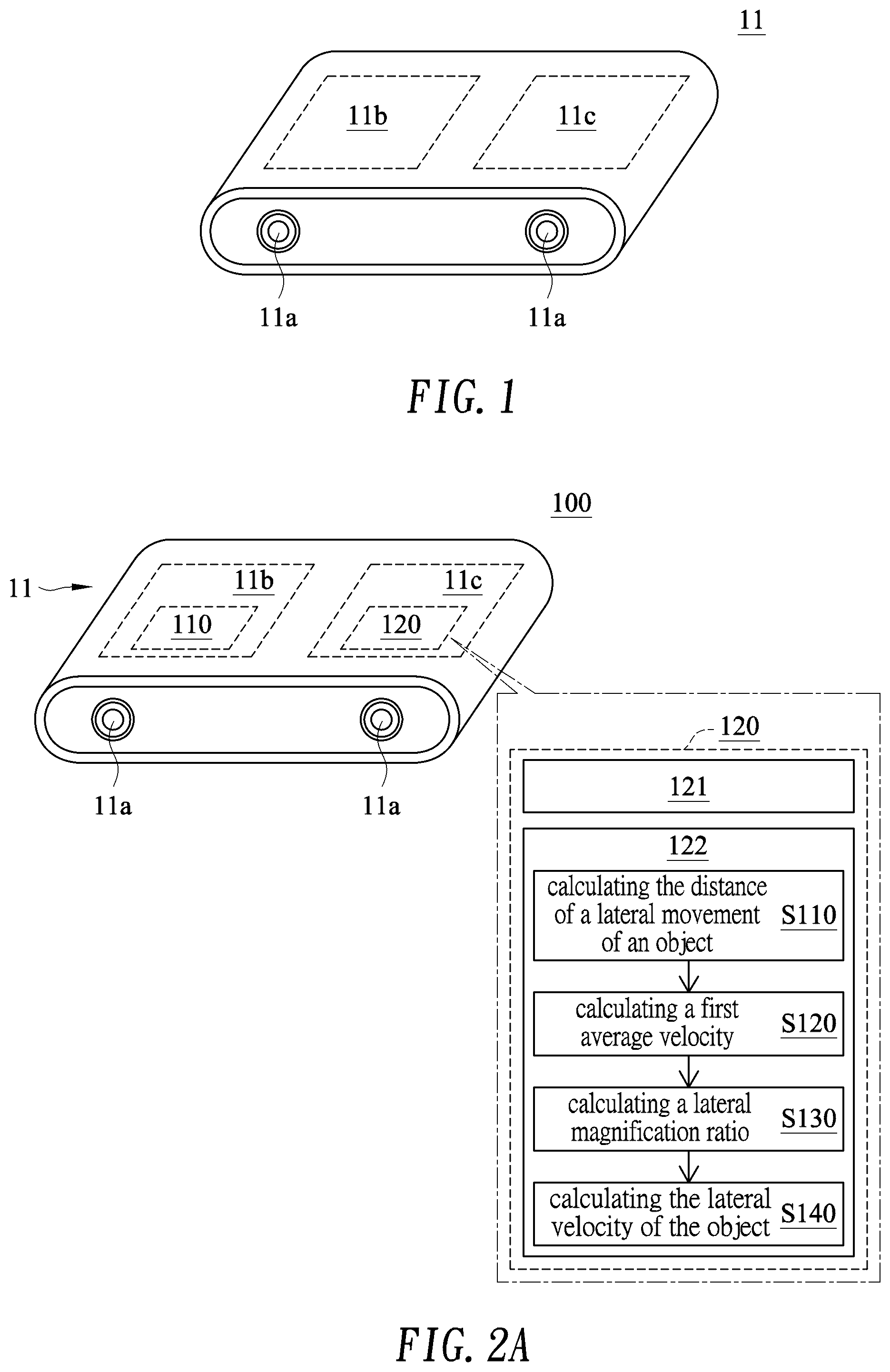 Patent US12361574 — Depth camera capable of measuring the oblique velocity of an object — Figure 1