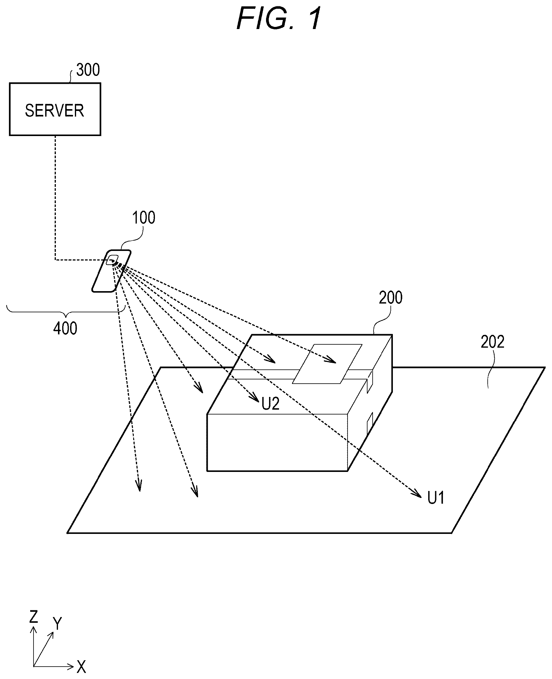Patent US12361581 — 3-dimension parcel measurement device according to a captured image and depth measurement — Figure 1