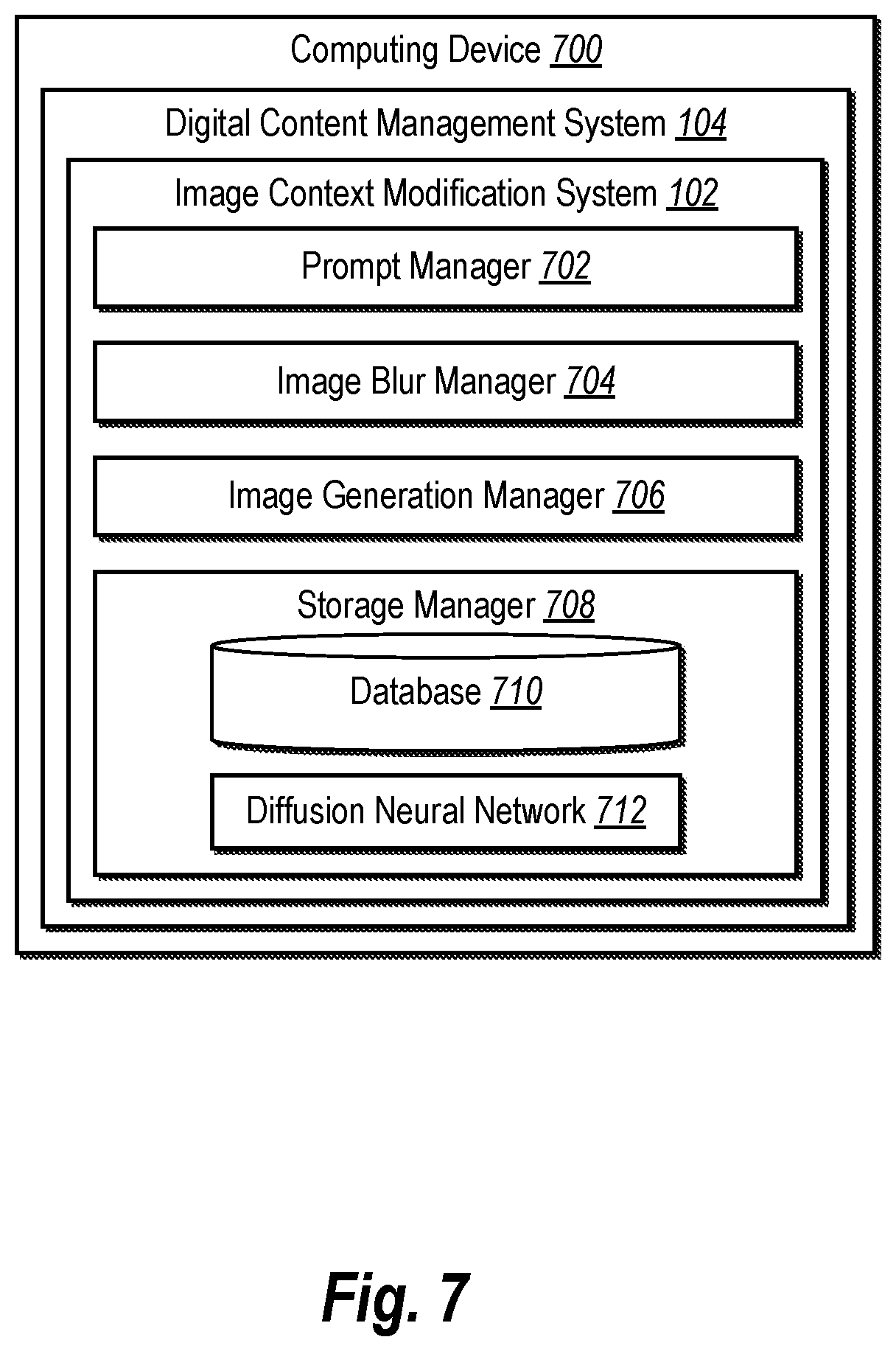 Patent US12361607 Figure 7 – Generating digital images in new contexts while preserving color and composition using diffusion neural networks