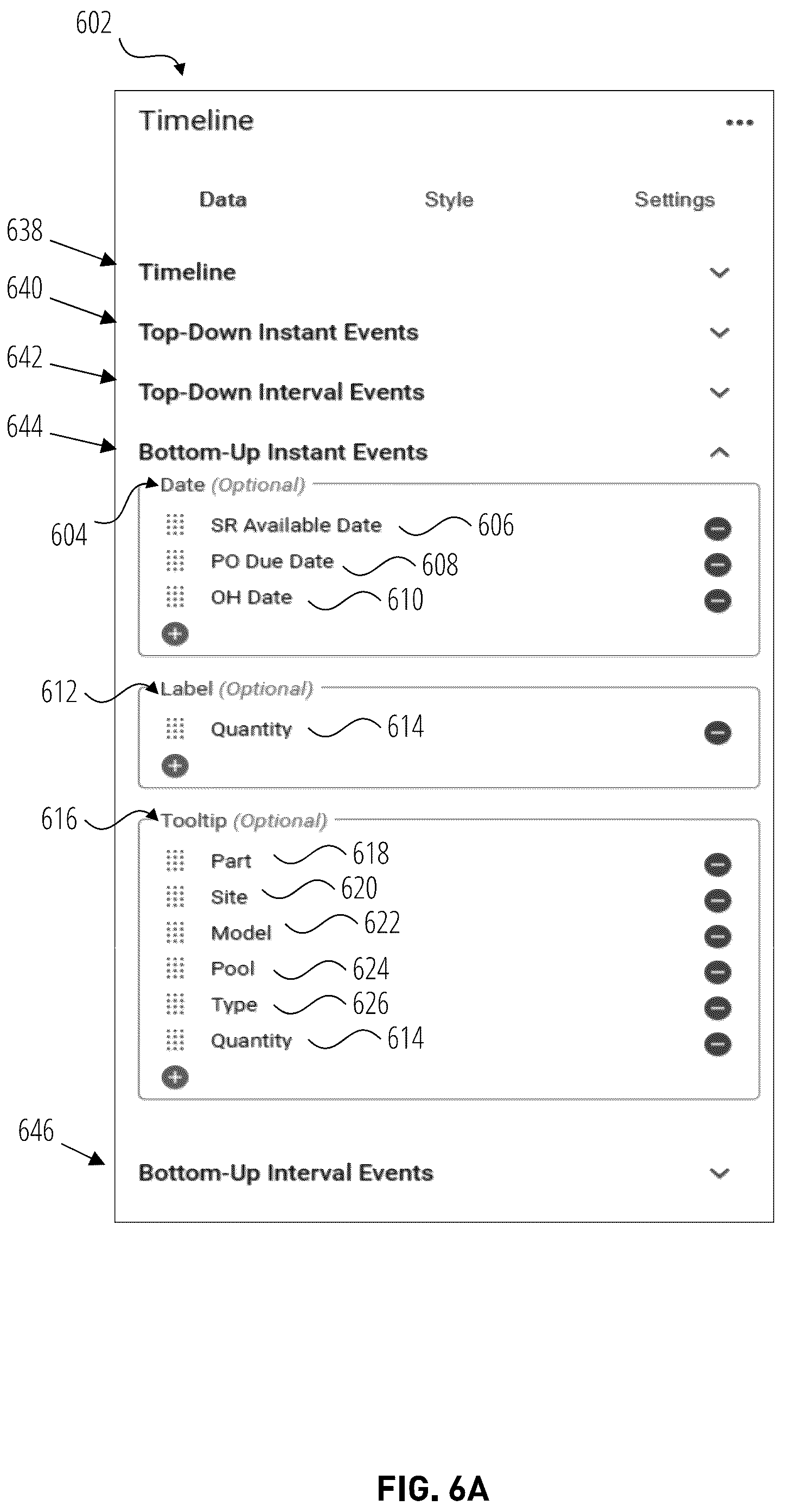 Patent US12361612 Figure 6 – Systems and methods for timeline visualization