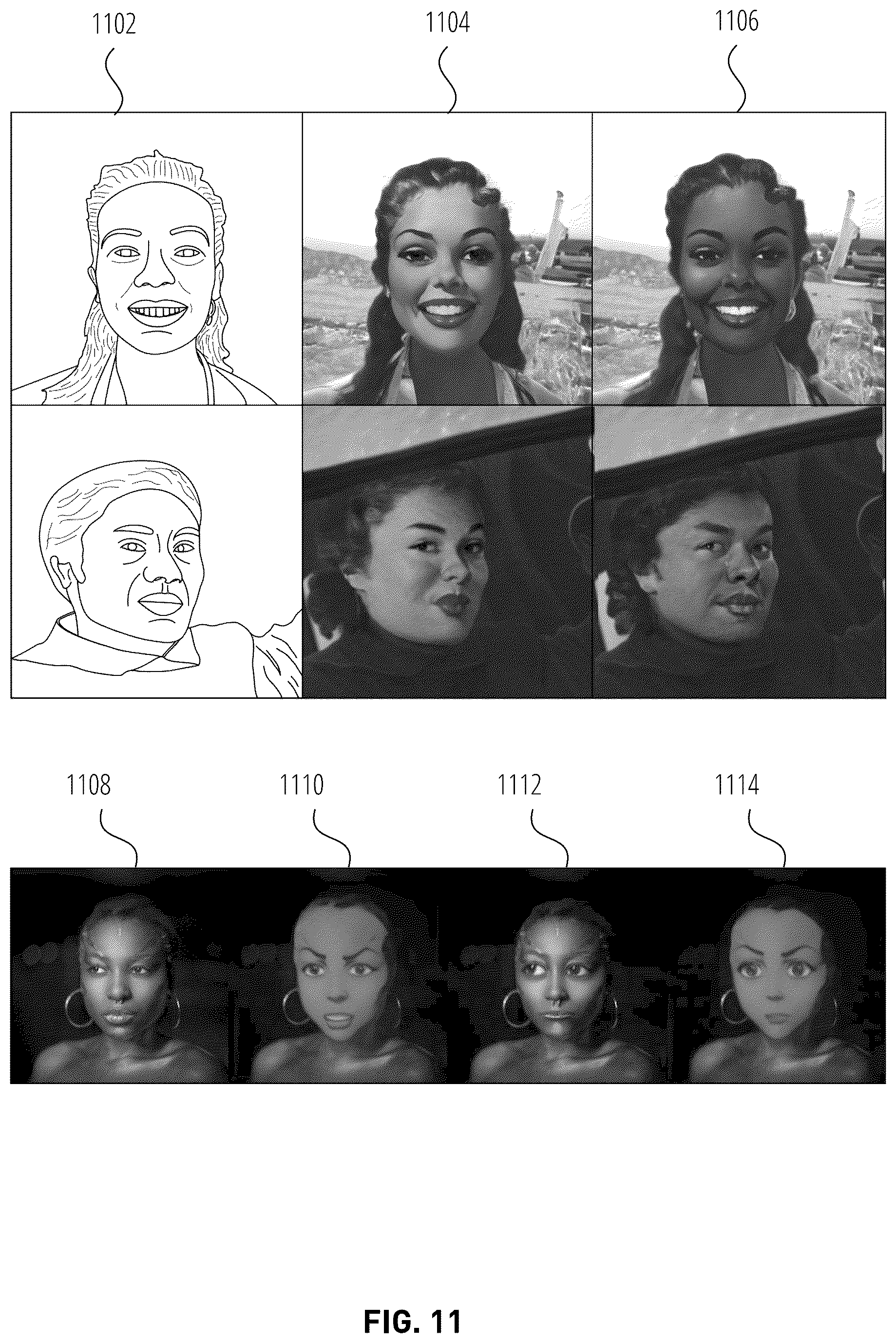 Patent US12361614 Figure 11 – Protecting image features in stylized representations of a source image