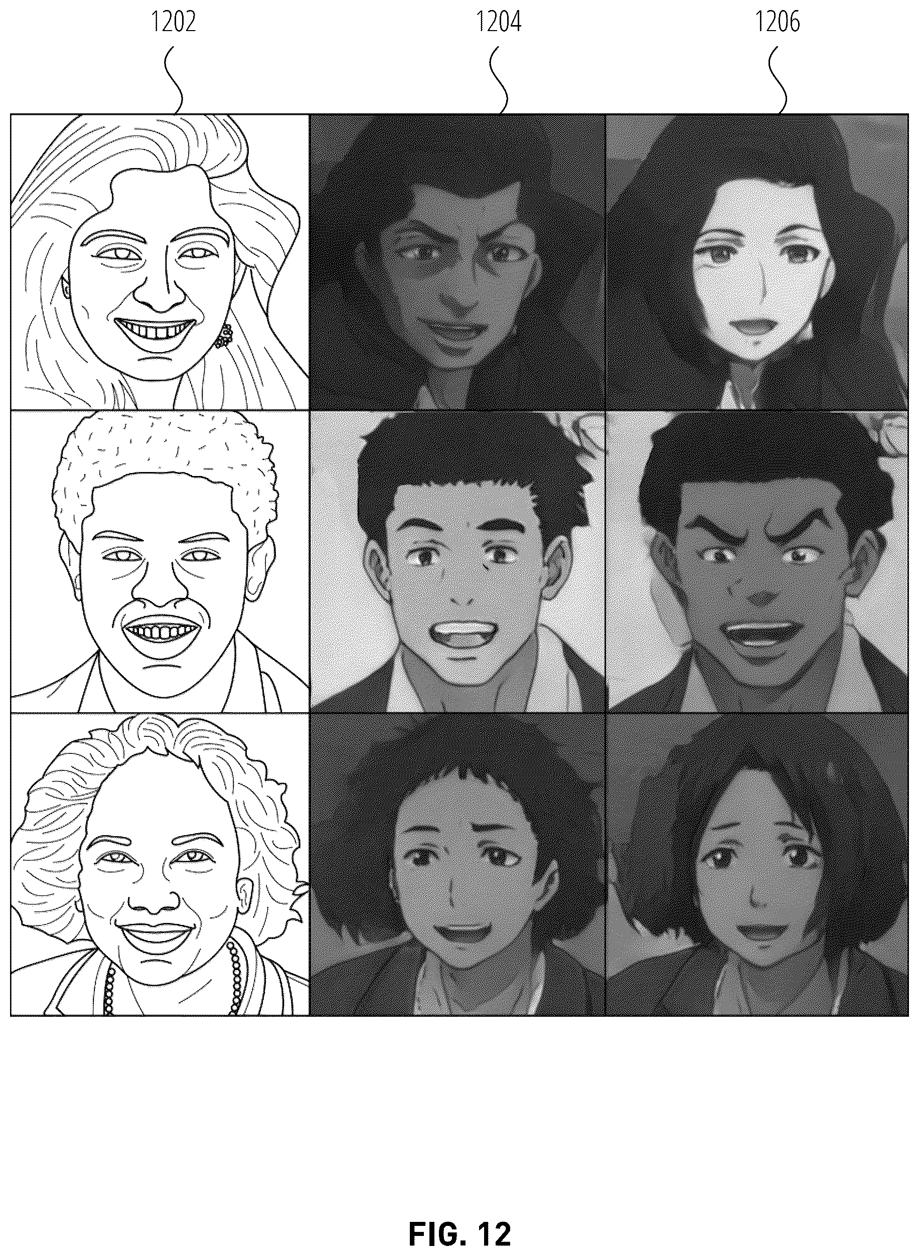 Patent US12361614 Figure 12 – Protecting image features in stylized representations of a source image