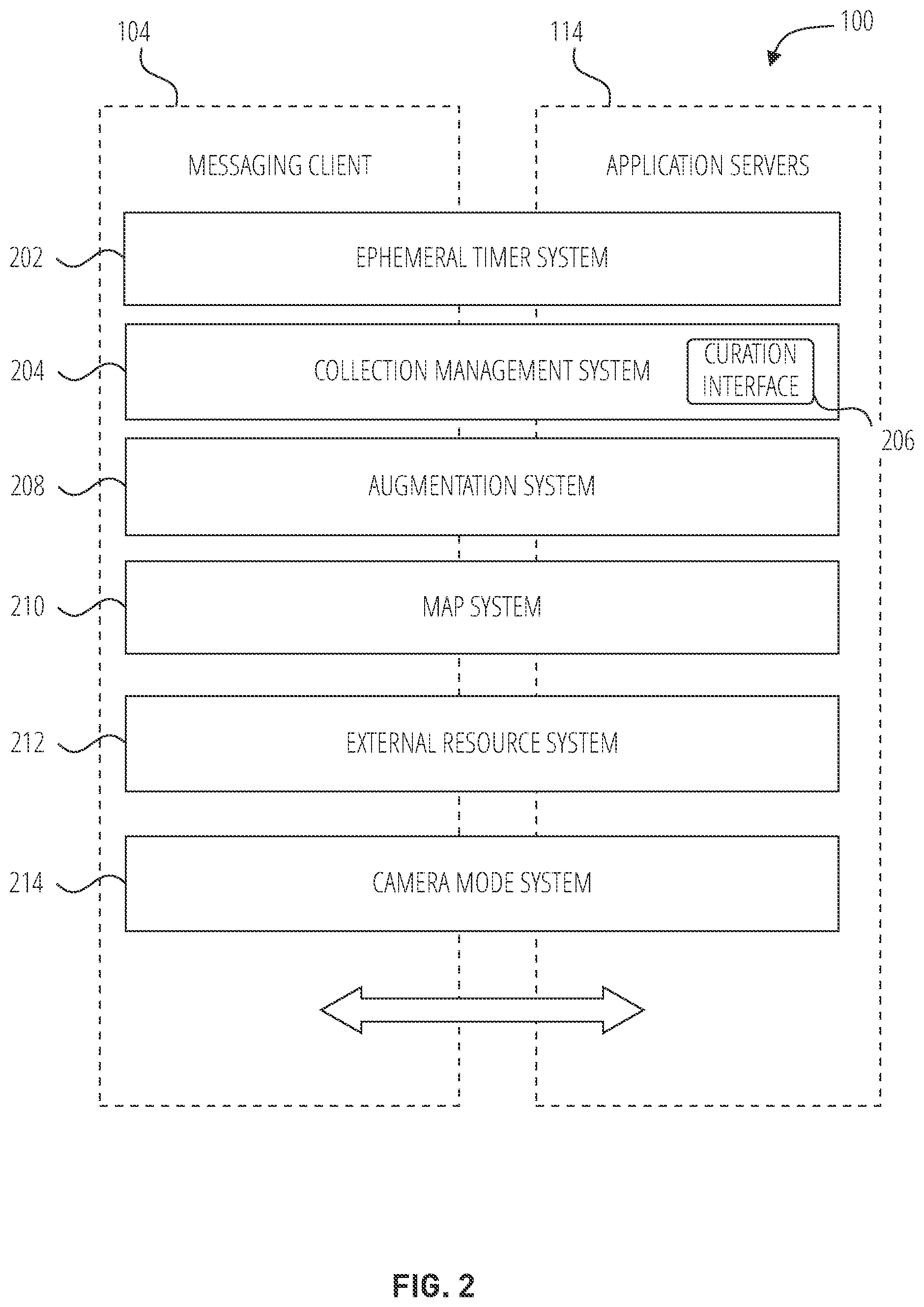Patent US12361618 Figure 2 – Adding time-based captions to captured video within a messaging system