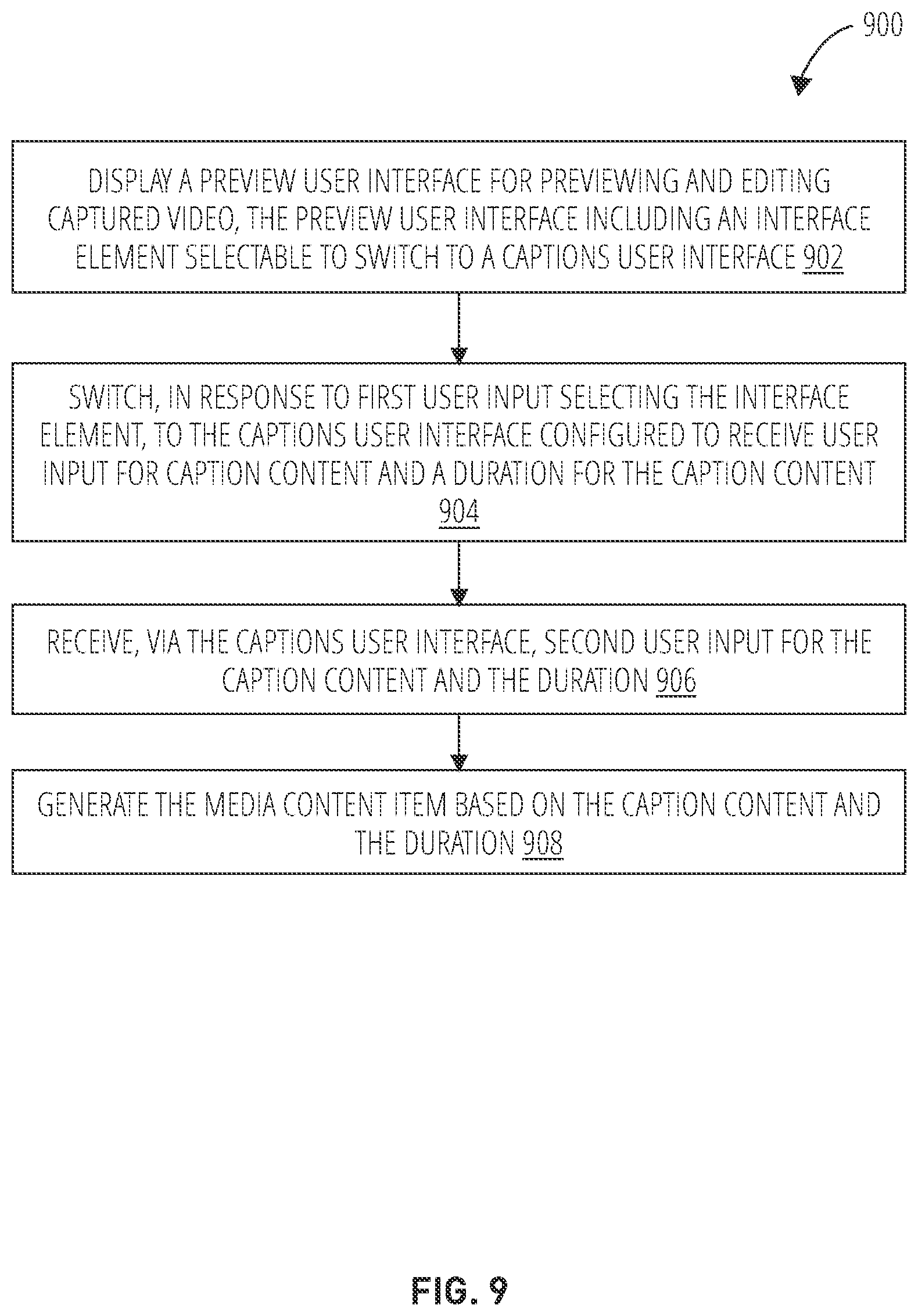Patent US12361618 Figure 10 – Adding time-based captions to captured video within a messaging system