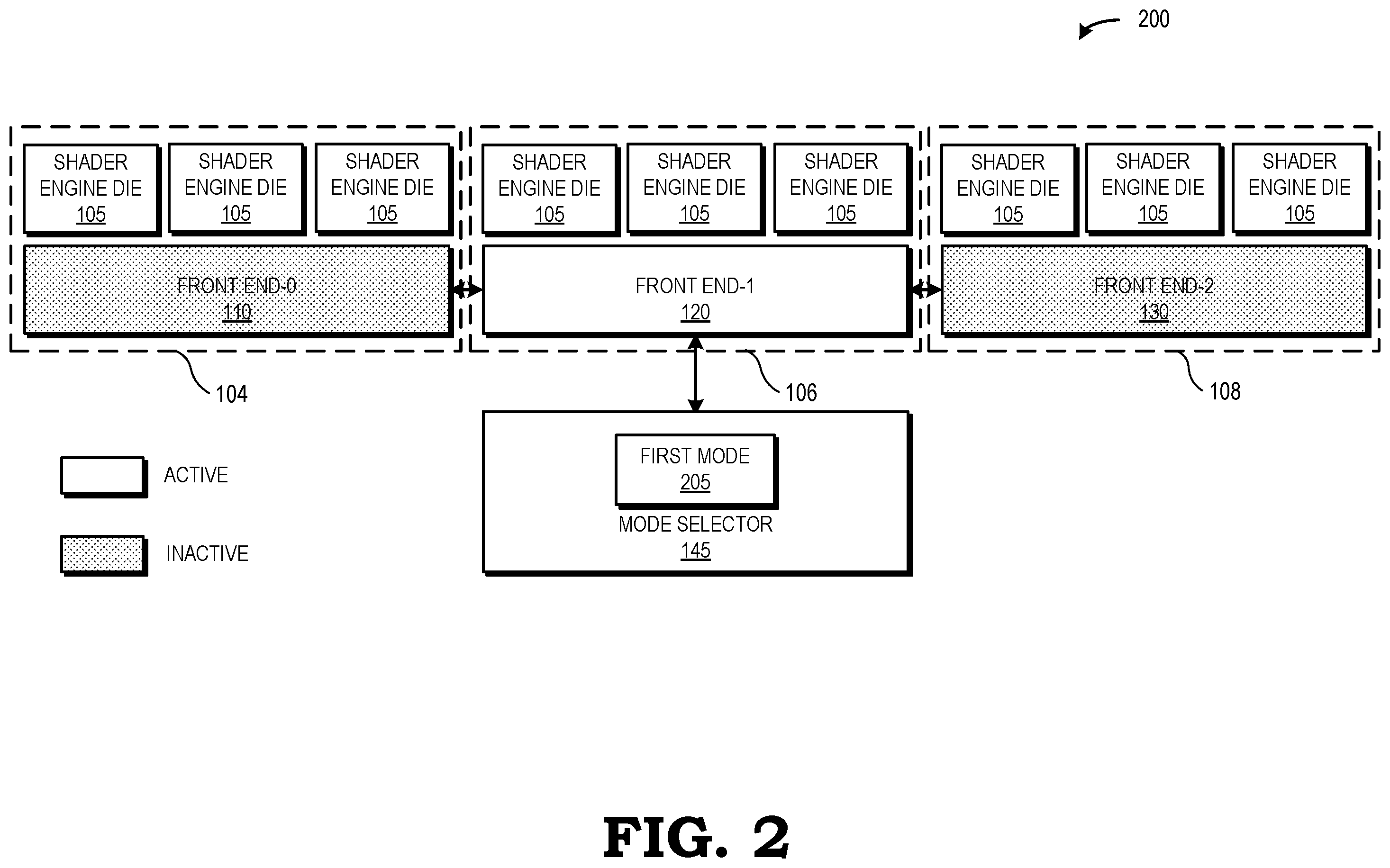 Patent US12361628 Figure 2 – Configurable multiple-die graphics processing unit