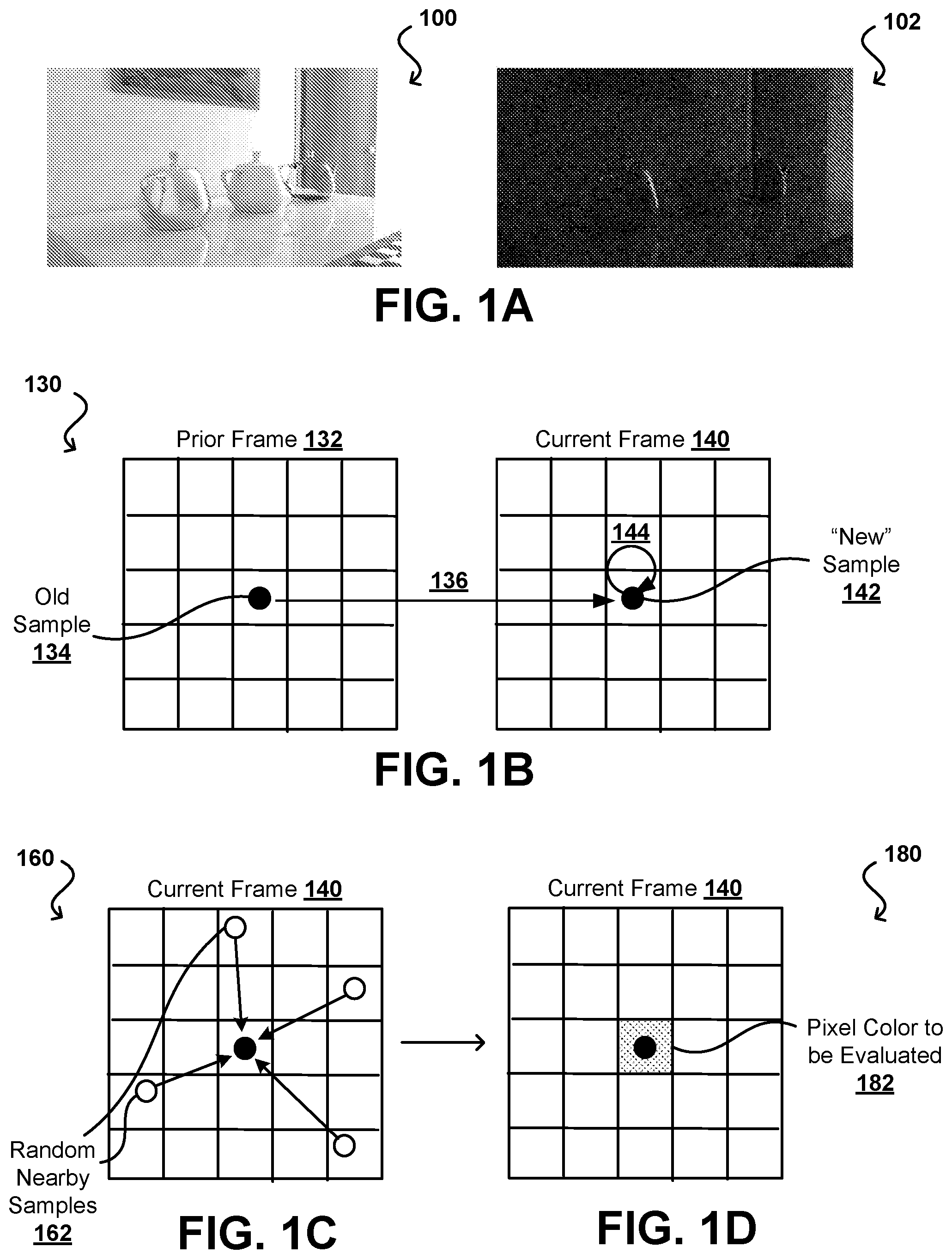 Patent US12361635 Figure 1 – Initial candidates in spatiotemporal resampling